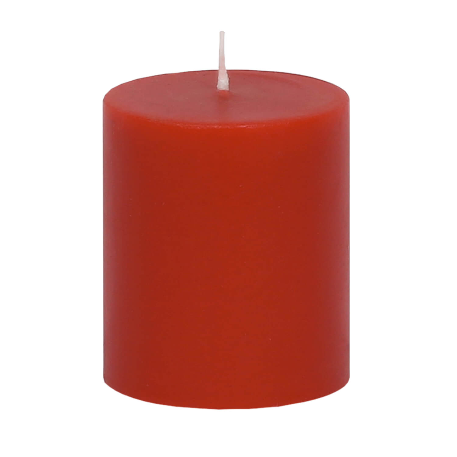 Stumpenkerze in der Farbe Rot