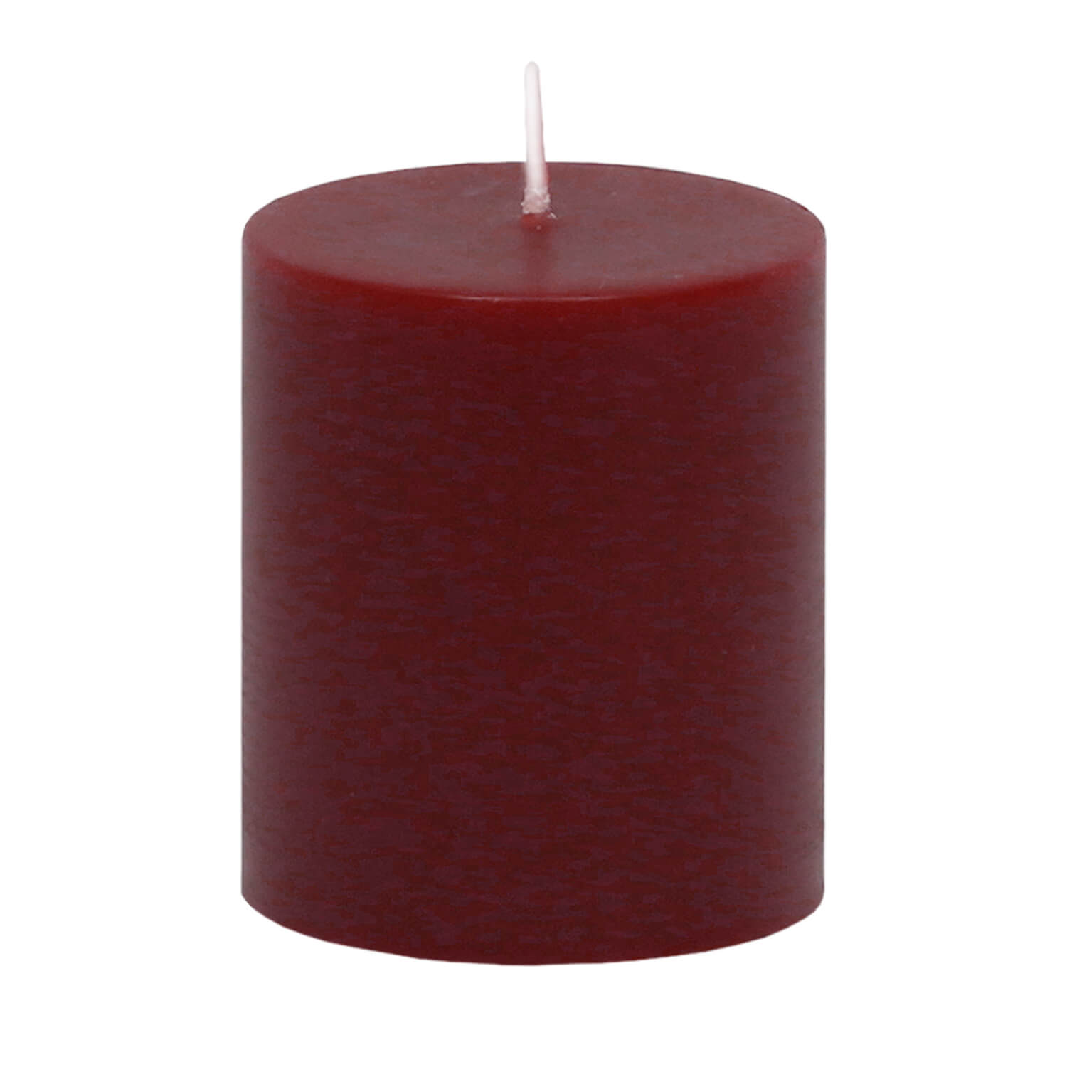 Stumpenkerze in der Farbe Dunkelrot