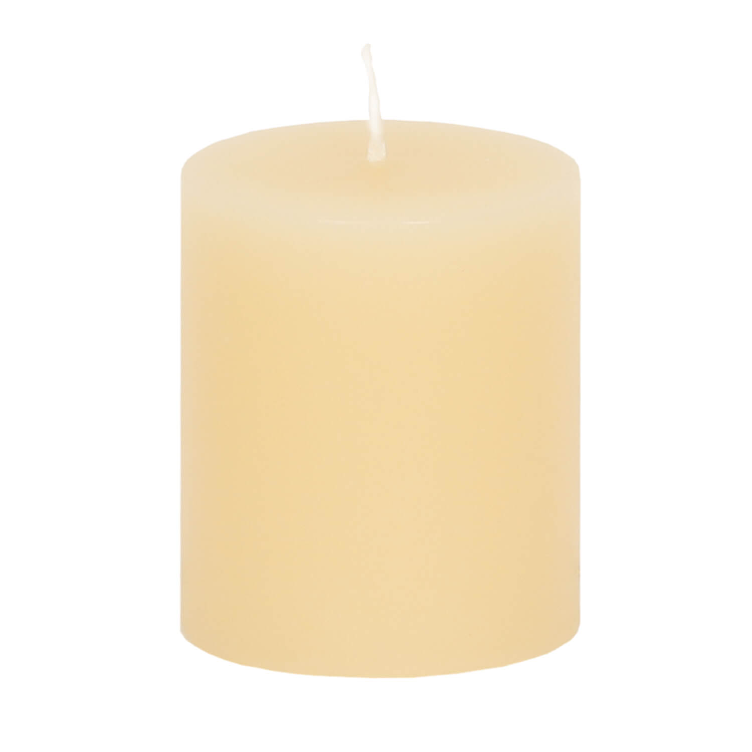 Stumpenkerze in der Farbe Creme