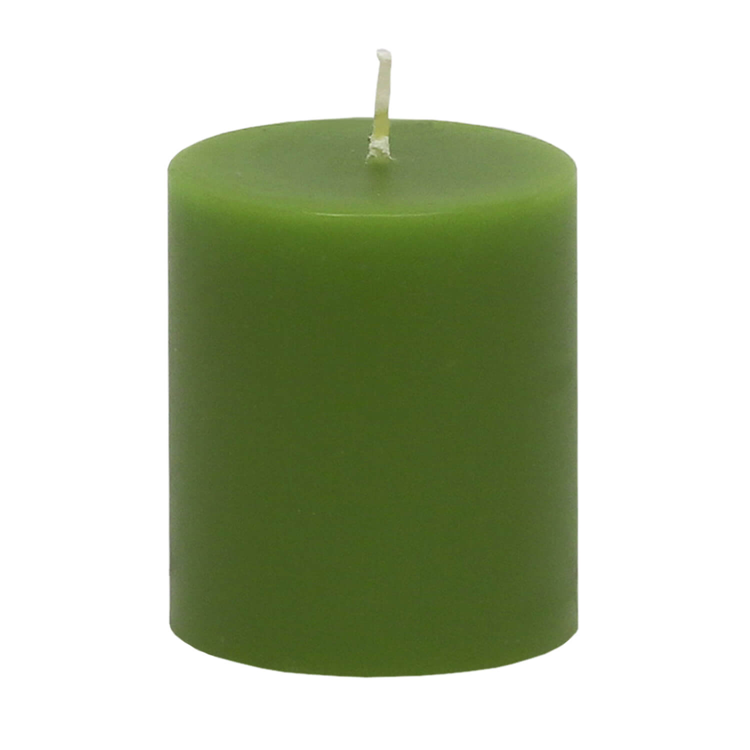Stumpenkerze in der Farbe Grün
