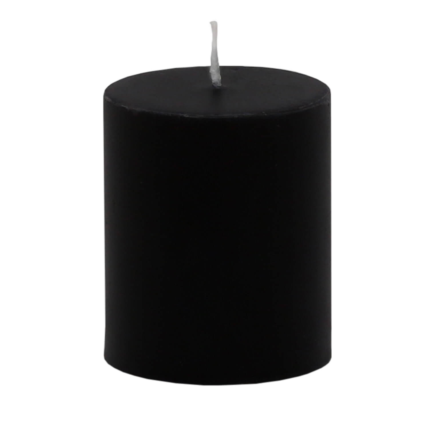 Stumpenkerze in der Farbe Schwarz
