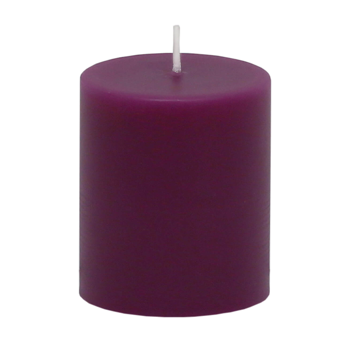 Stumpenkerze in der Farbe Aubergine