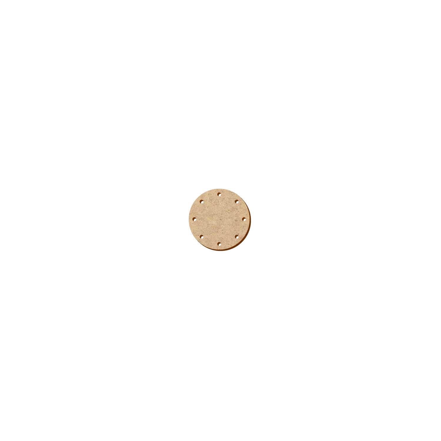 MDF Korbboden rund 5cm Durchmesser 8 Löcher