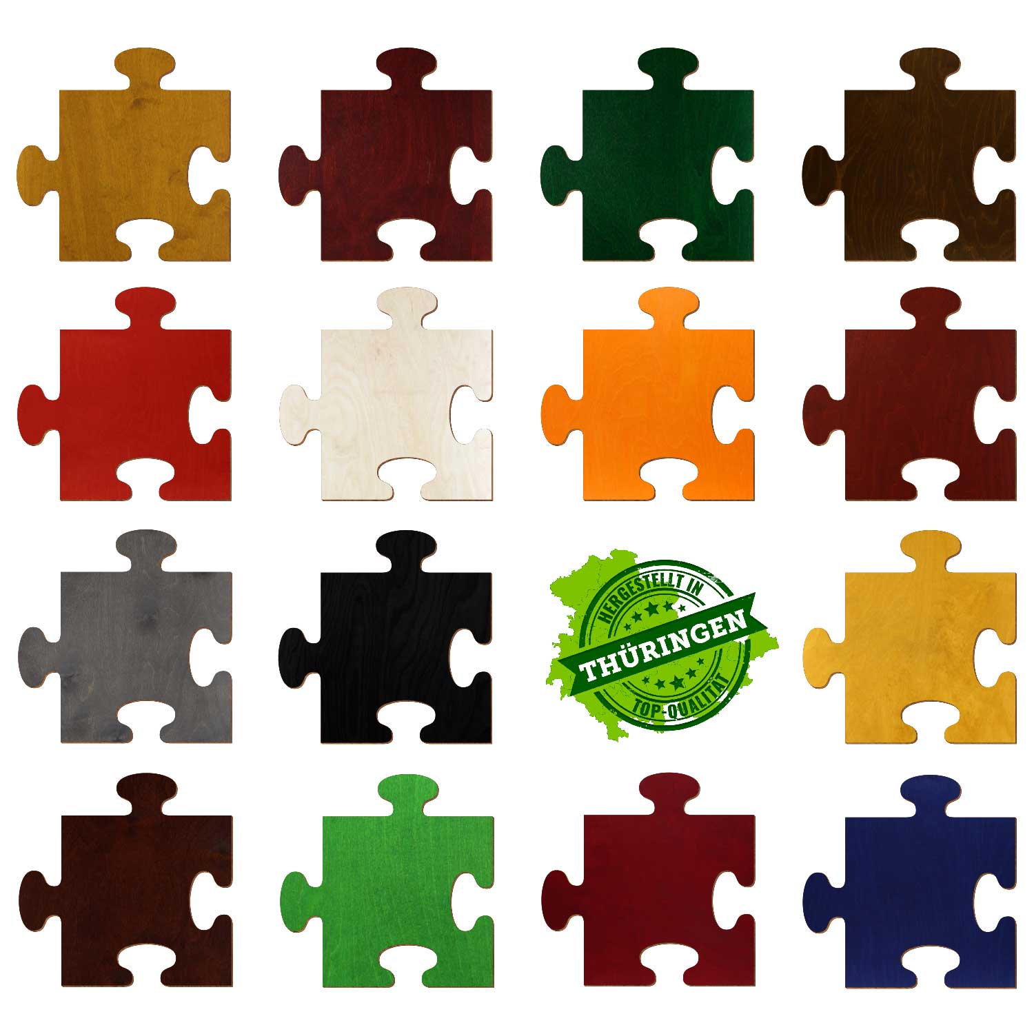 Puzzleteil beidseitig lackiert 10cm
