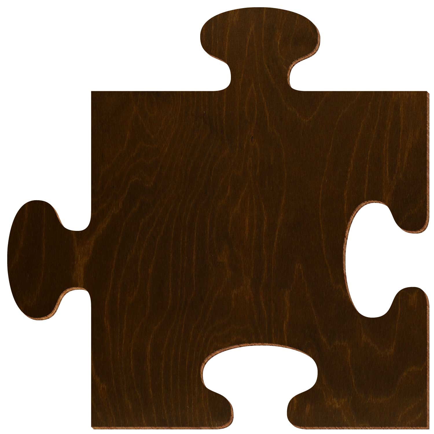 Puzzleteil Eiche Dunkel aus Birkensperrholz