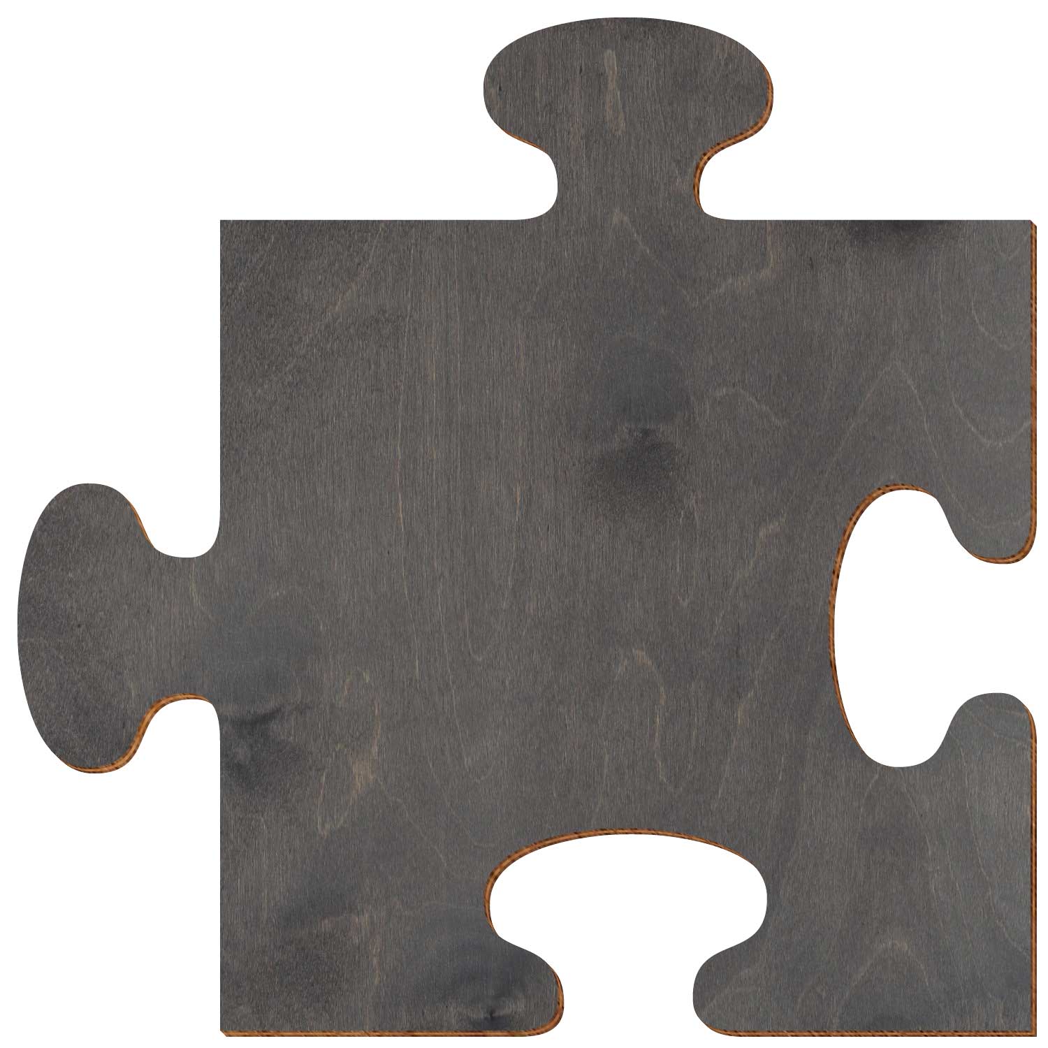Puzzleteil Grau aus Birkensperrholz