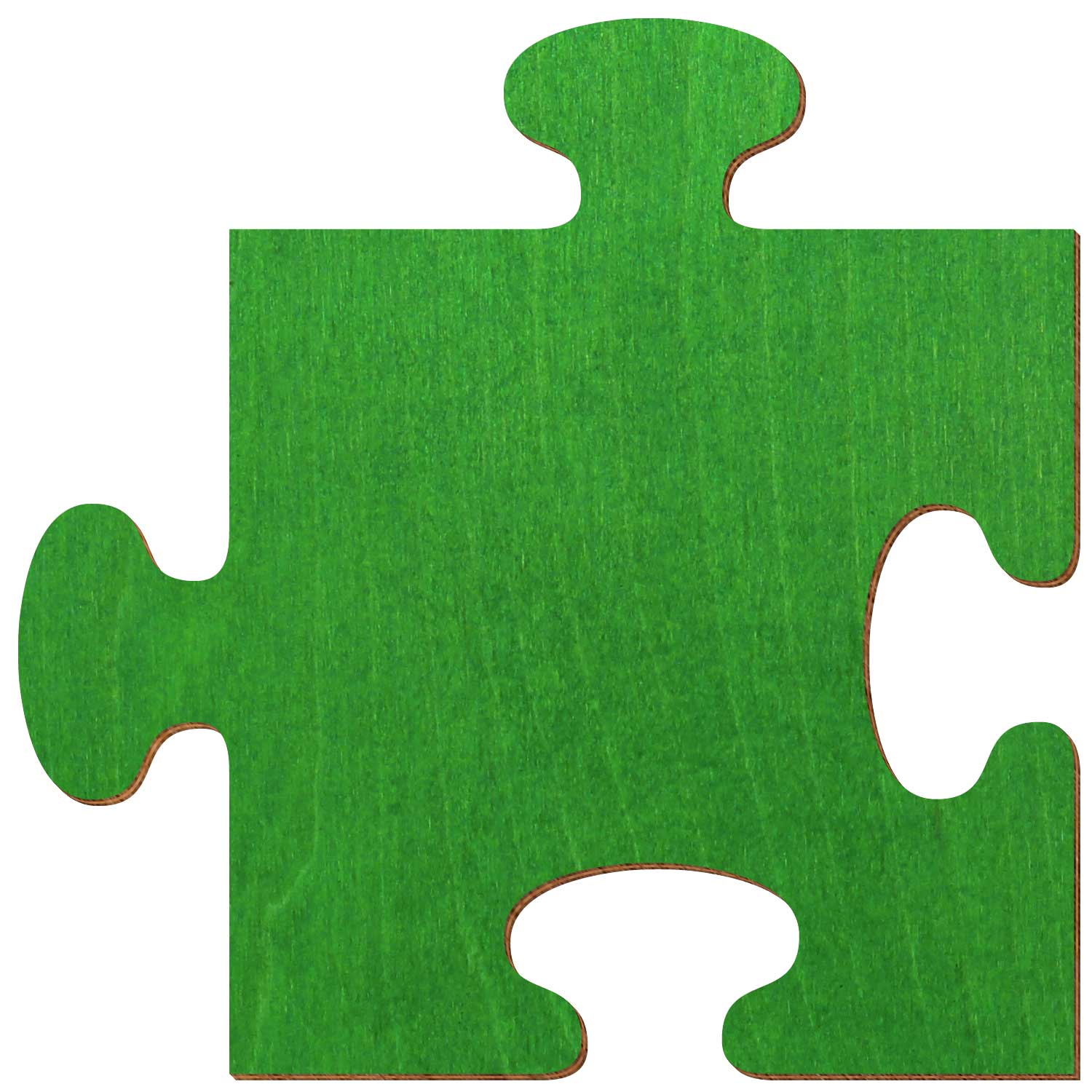 Puzzleteil Hellgrün aus Birkensperrholz
