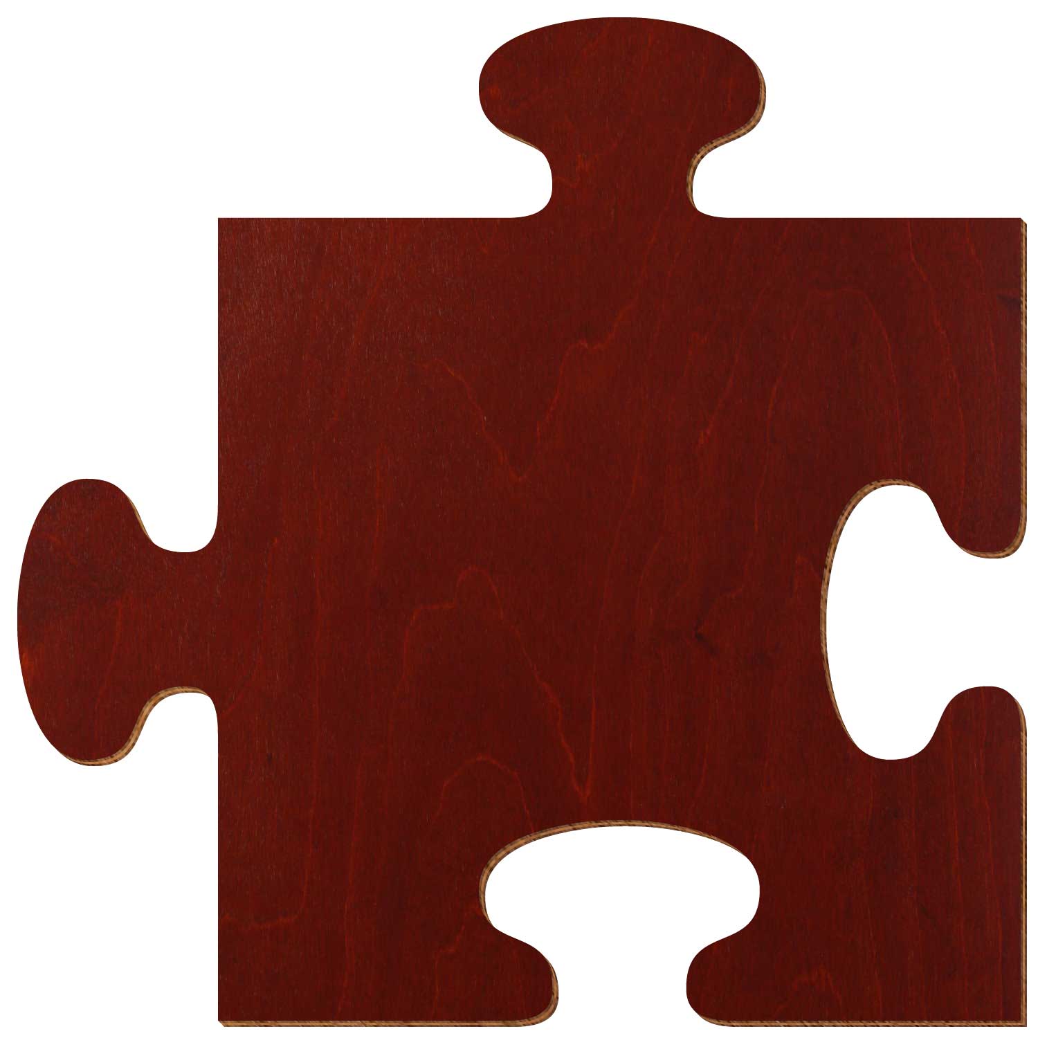 Puzzleteil Kirschbaum dunkel aus Birkensperrholz