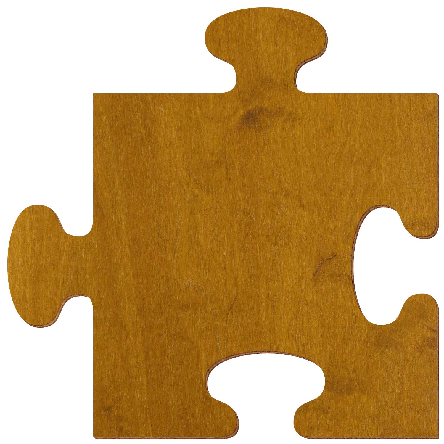 Puzzleteil Teak aus Birkensperrholz