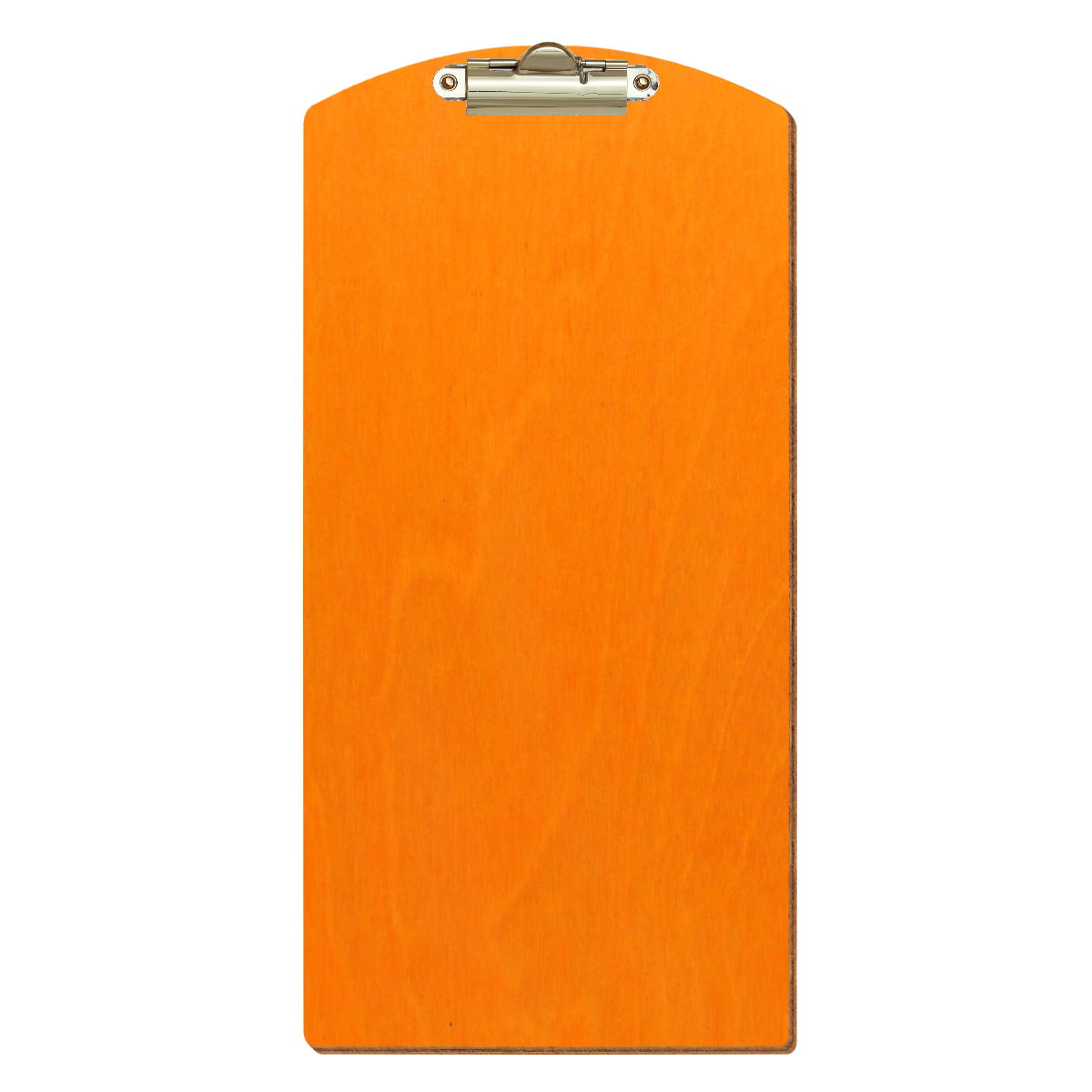 Klemmbrett Segmentform für Barformat Orange Zahnklemme gold