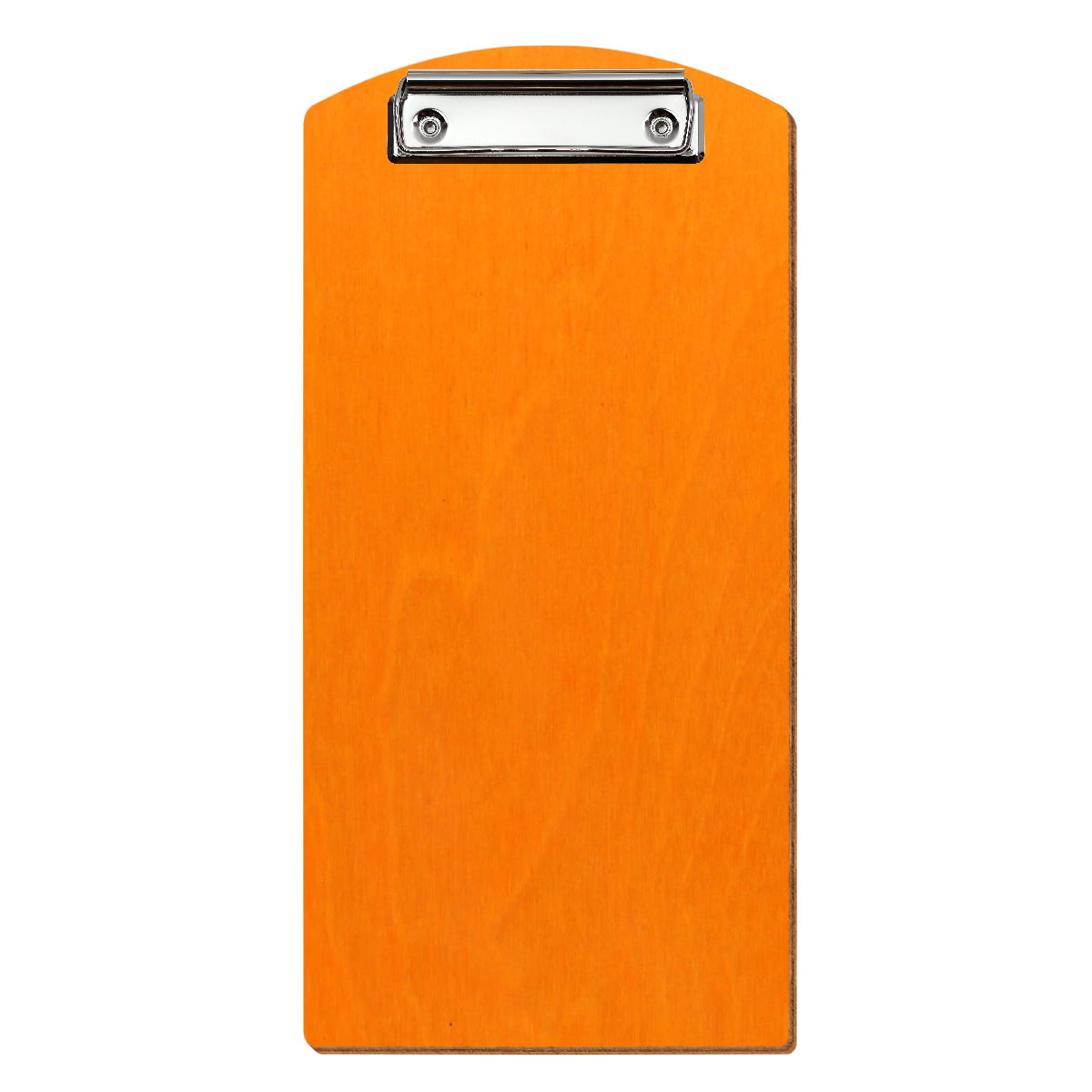 Klemmbrett Segmentform für Barformat Orange Bügelklemme silber