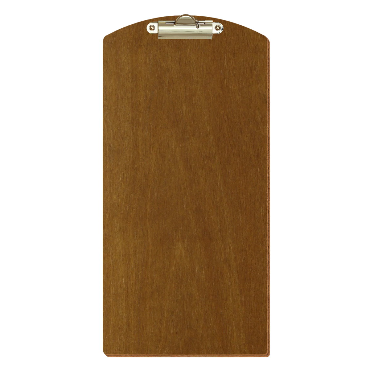 Klemmbrett Segmentform für Barformat Teak Zahnklemme gold