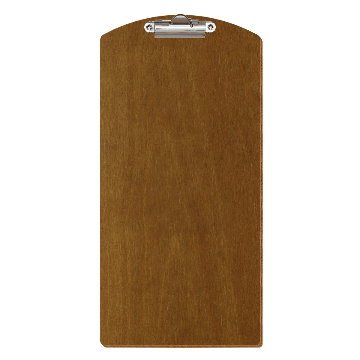 Klemmbrett Segmentform für Barformat Teak Zahnklemme silber