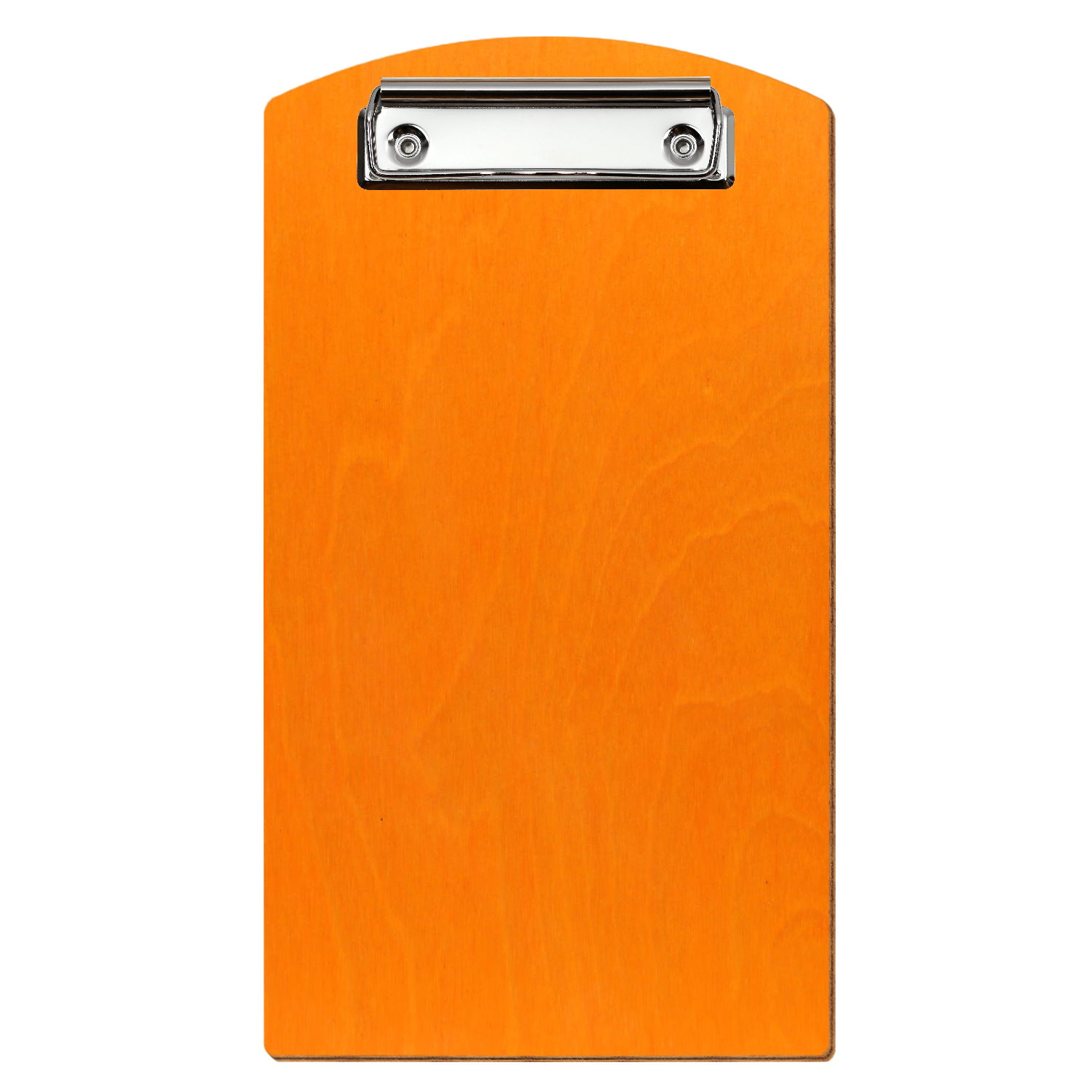 Klemmbrett Segmentform für Rechnungsformat Orange Bügelklemme silber