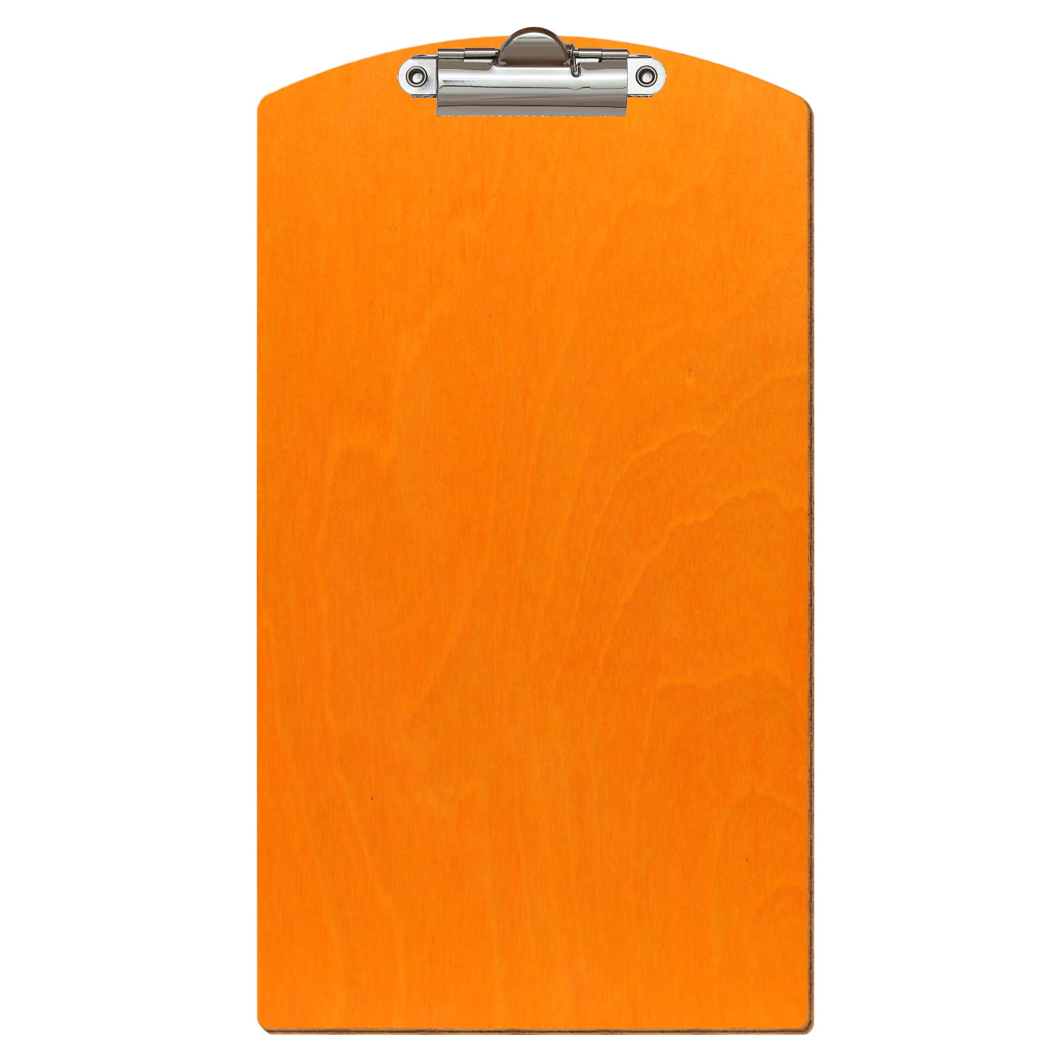 Klemmbrett Segmentform für Rechnungsformat Orange Zahnklemme silber