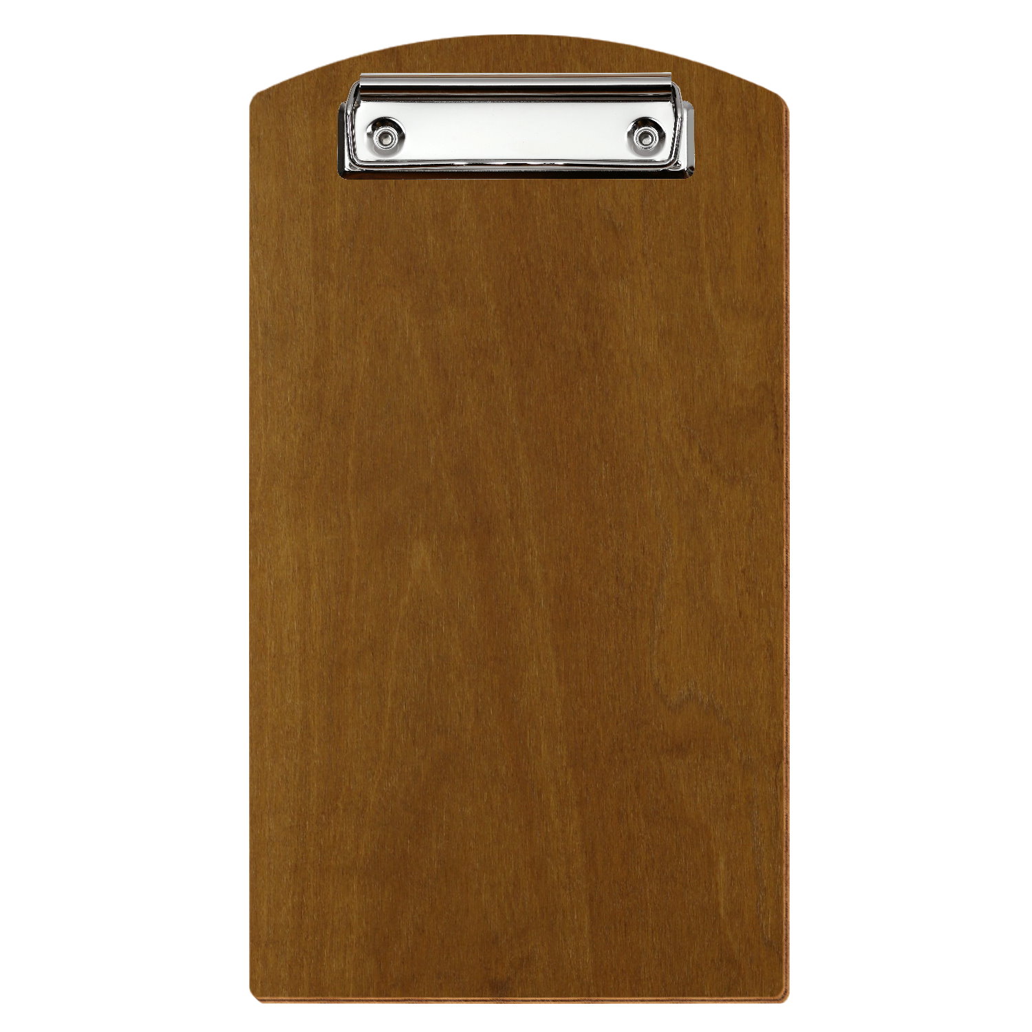 Klemmbrett Segmentform für Rechnungsformat Teak Bügelklemme silber
