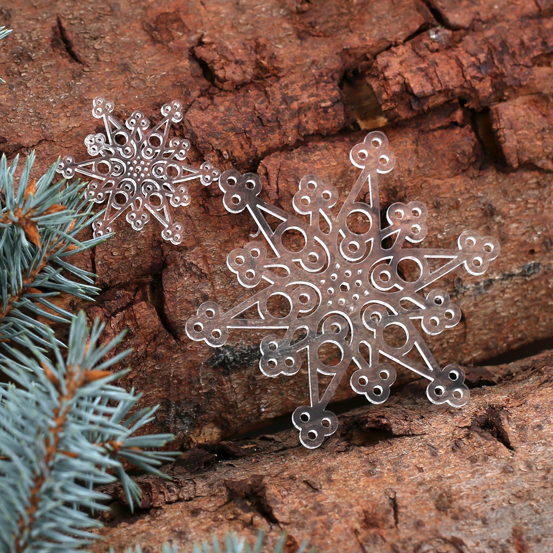 Baumschmuck 2er Sets Acrylglas Weihnachtssterne Baumbehang - Set4