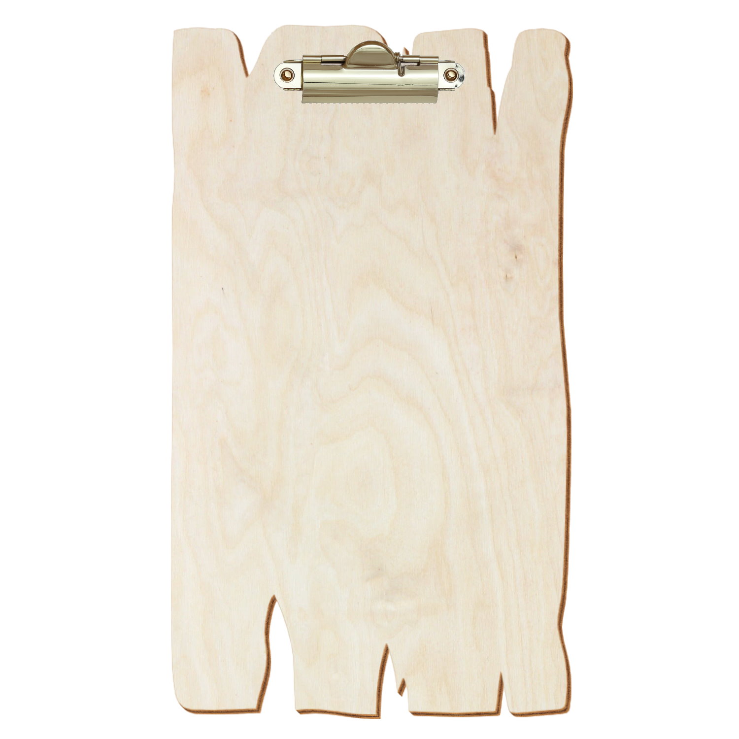 Klemmbrett Holzbrettform im Rechnungsformat Birke natur Zahnklemme gold