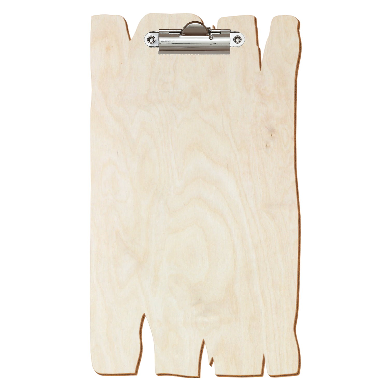 Klemmbrett Holzbrettform im Rechnungsformat Birke natur Zahnklemme silber