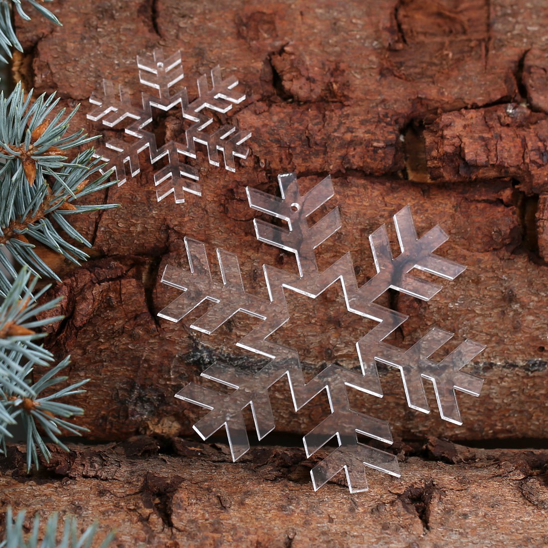 Baumschmuck 2er Sets Acrylglas Schneeflocke - Set5
