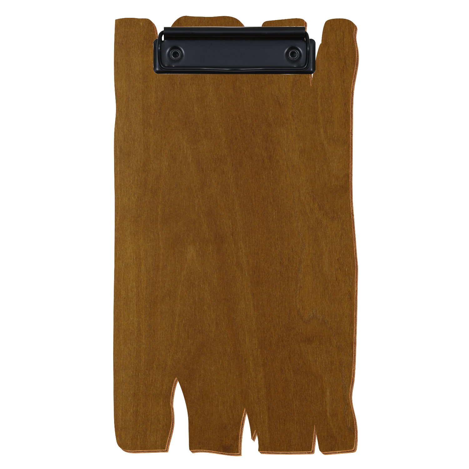 Klemmbrett Holzbrettform im Rechnungsformat Teak Bügelklemme schwarz