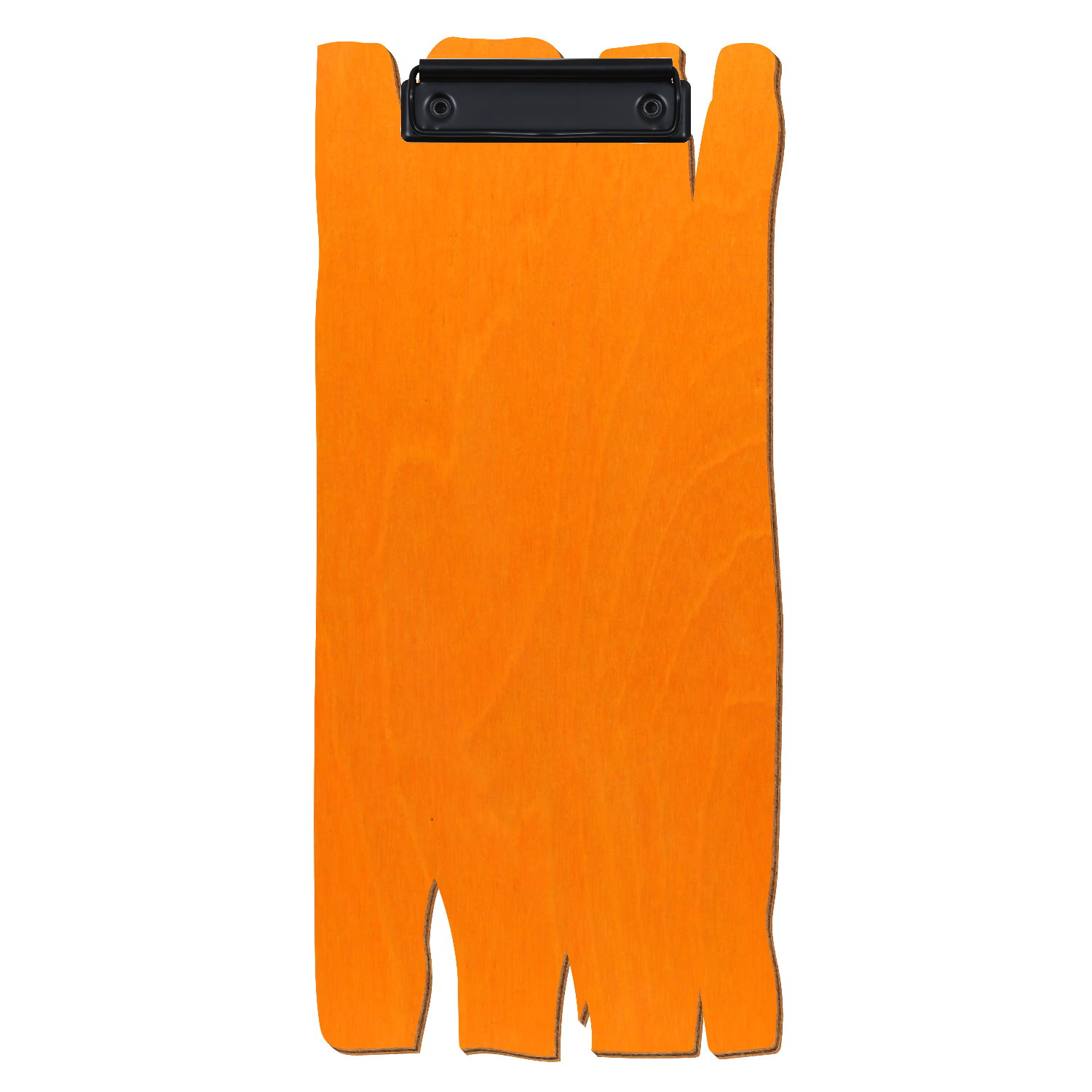 Klemmbrett Holzbrettform für Getränkekarte Orange Bügelklemme schwarz
