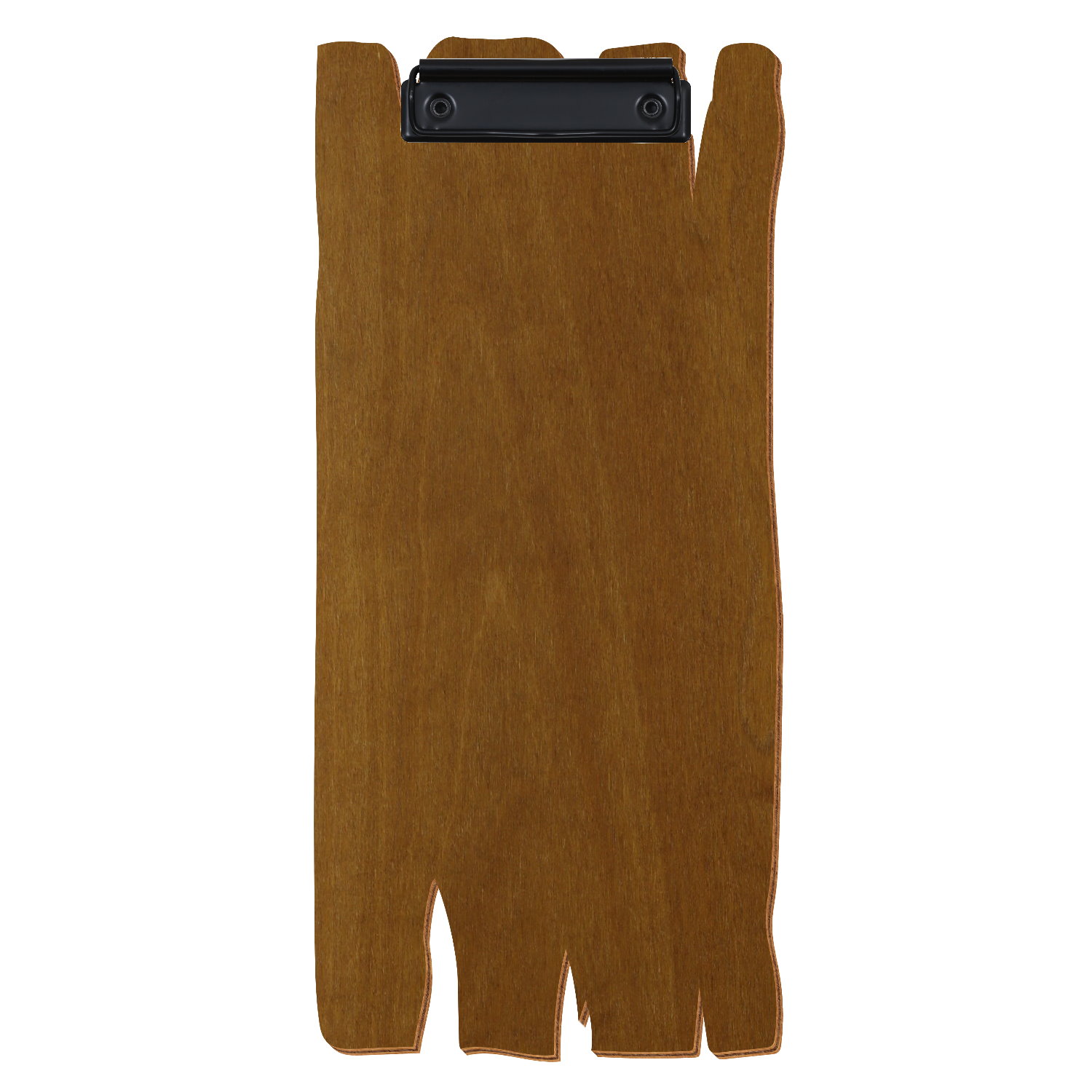 Klemmbrett Holzbrettform für Getränkekarte Teak Bügelklemme schwarz