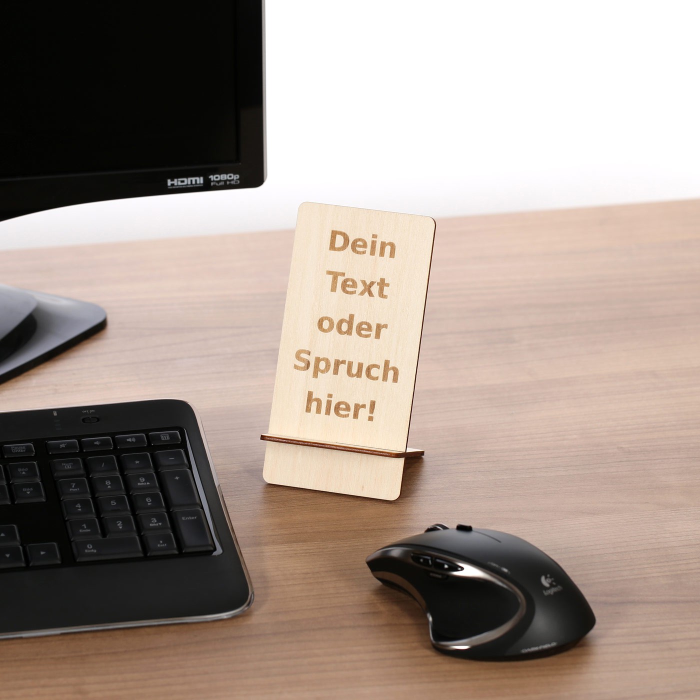 Design Handyhalter Ständer aus Holz und Acryl - Holz 2