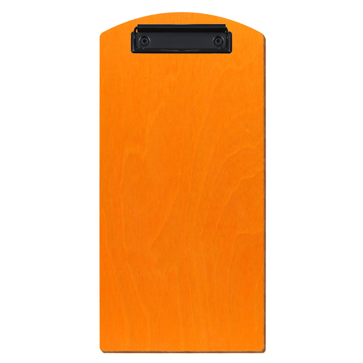 Klemmbrett Segmentform für Getränkekarte Orange Bügelklemme schwarz