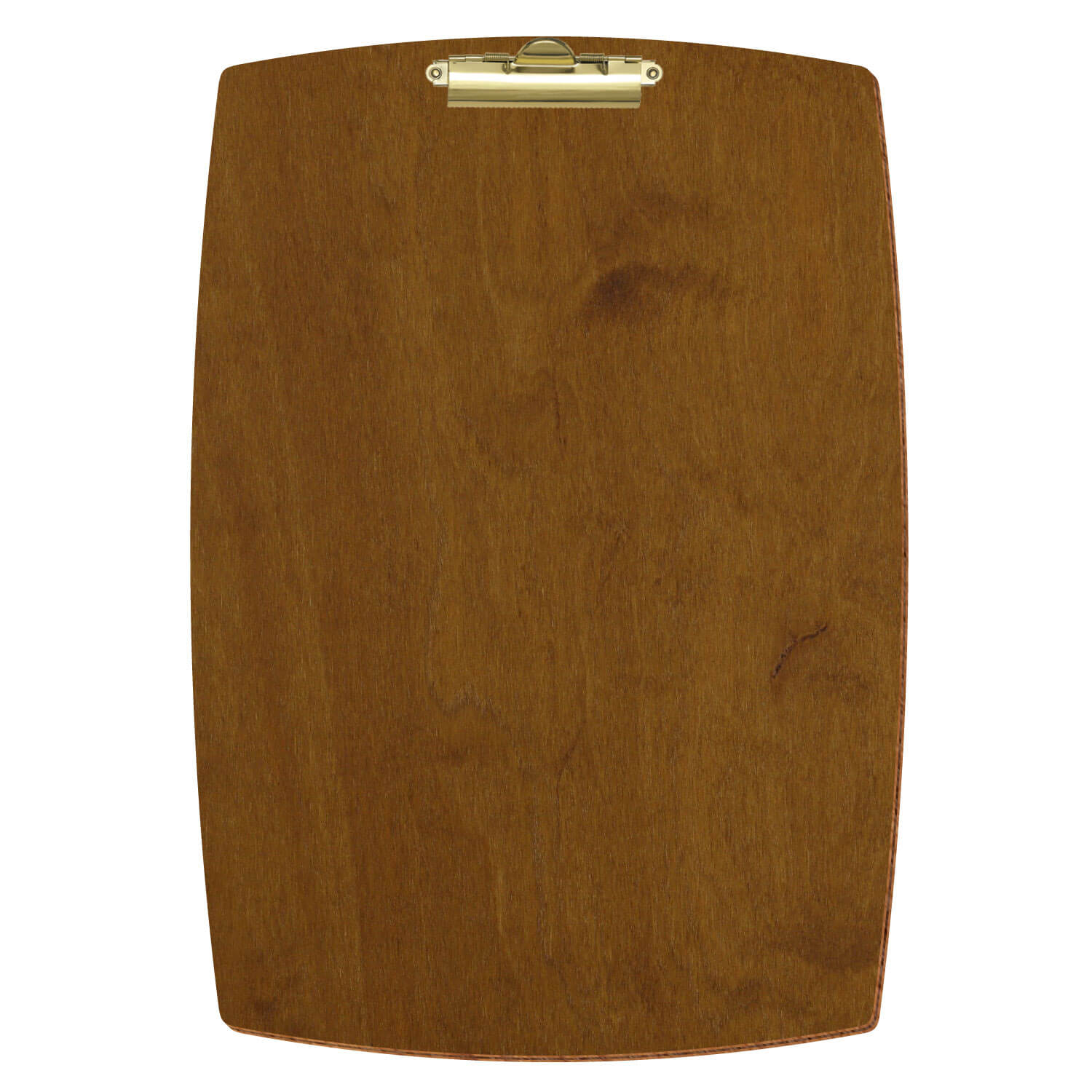 Klemmbrett konvex Teak A3 hochkant Zahnklemme gold