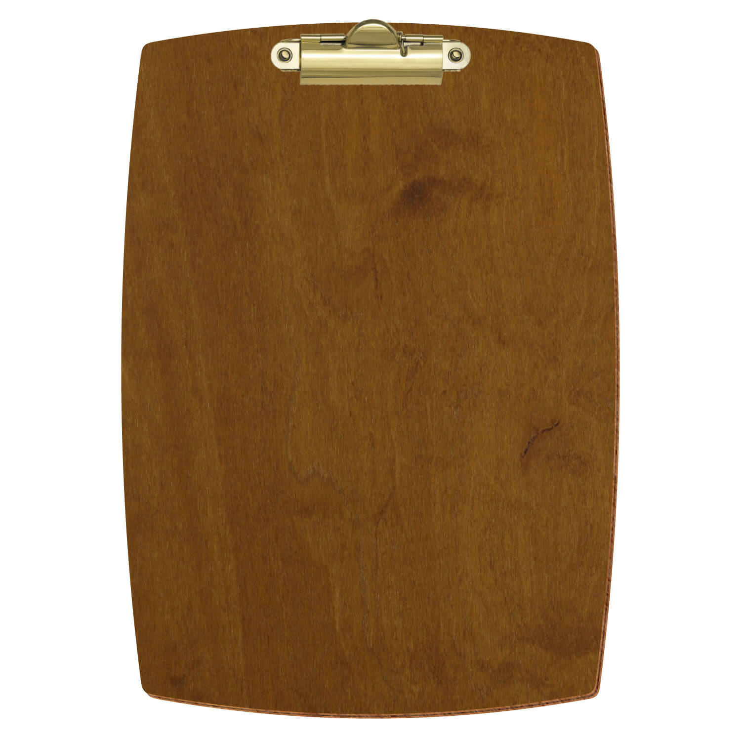 Klemmbrett konvex Teak A5 hochkant Zahnklemme gold