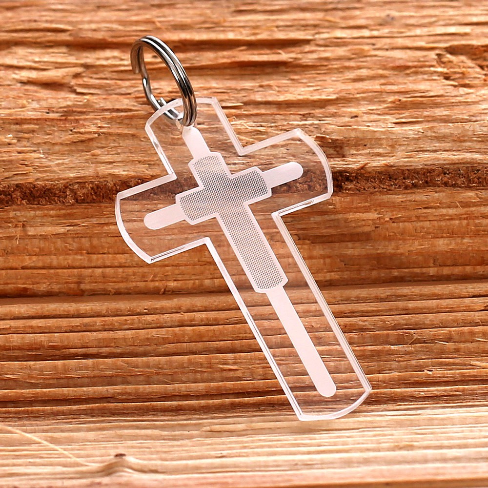 Acrylglas Kreuz Anhänger, Schlüsselanhänger - Kreuz 1