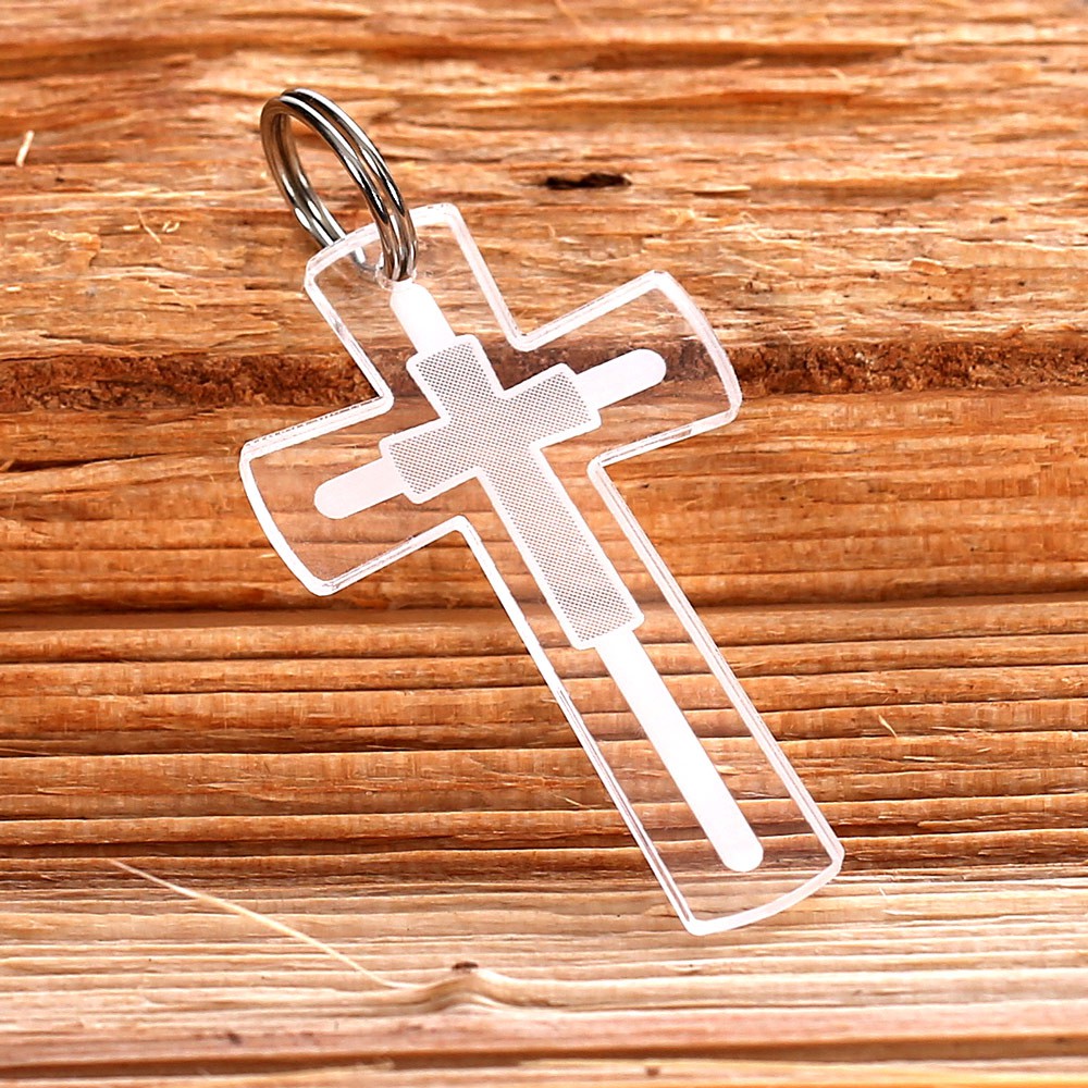 Acrylglas Kreuz Anhänger, Schlüsselanhänger - Kreuz 2