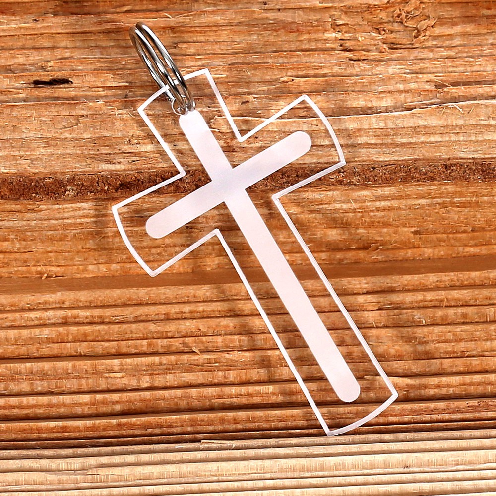Acrylglas Kreuz Anhänger, Schlüsselanhänger - Kreuz 5