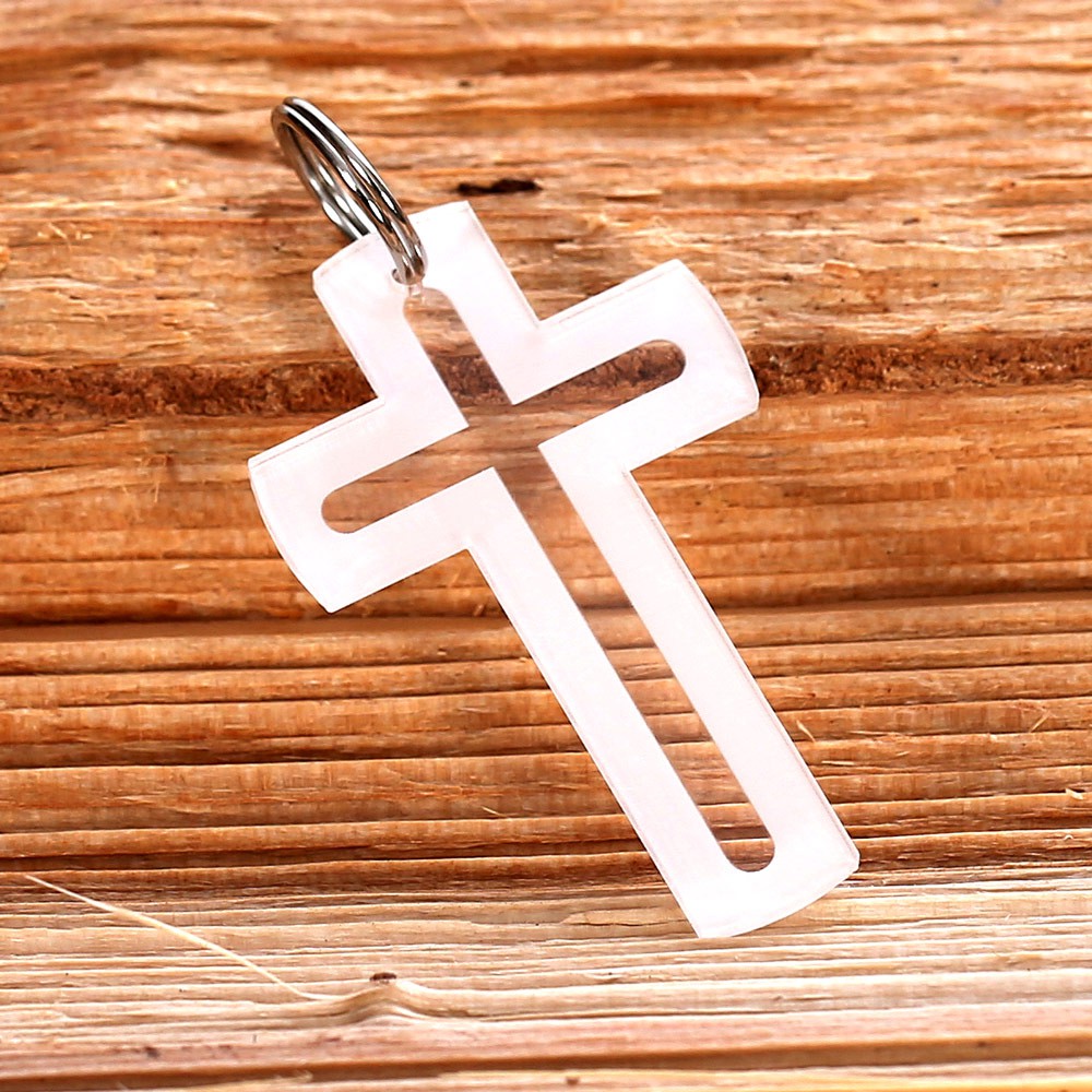 Acrylglas Kreuz Anhänger, Schlüsselanhänger - Kreuz 8