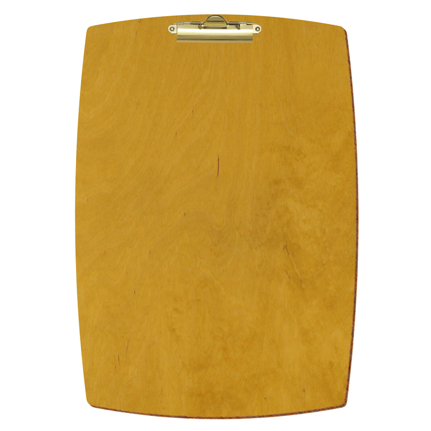 Bütic Holz-Klemmbrett konvex -Farbe Eiche hell- A3 hochkant mit goldener Zahnklemme
