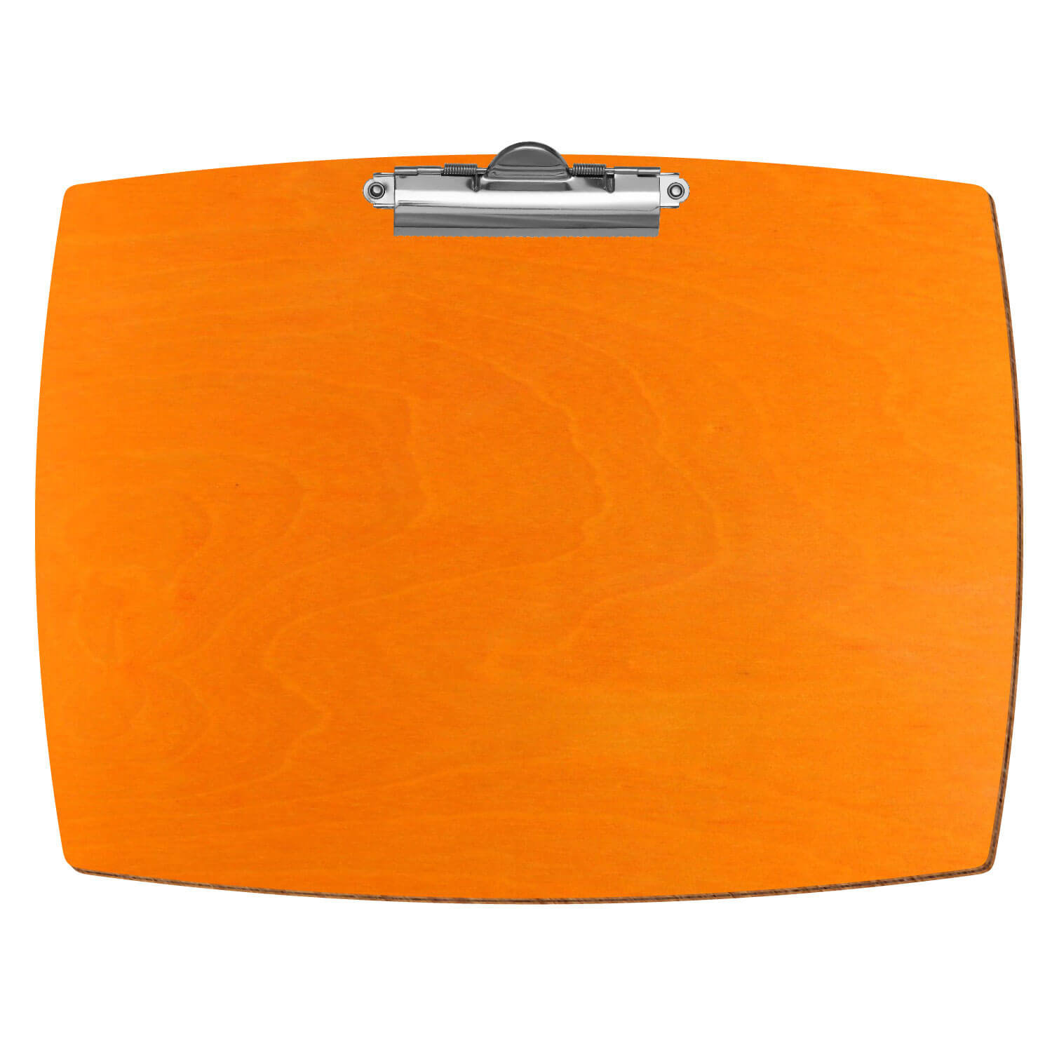 Klemmbrett konvex Orange A4 querkant Zahnklemme silber