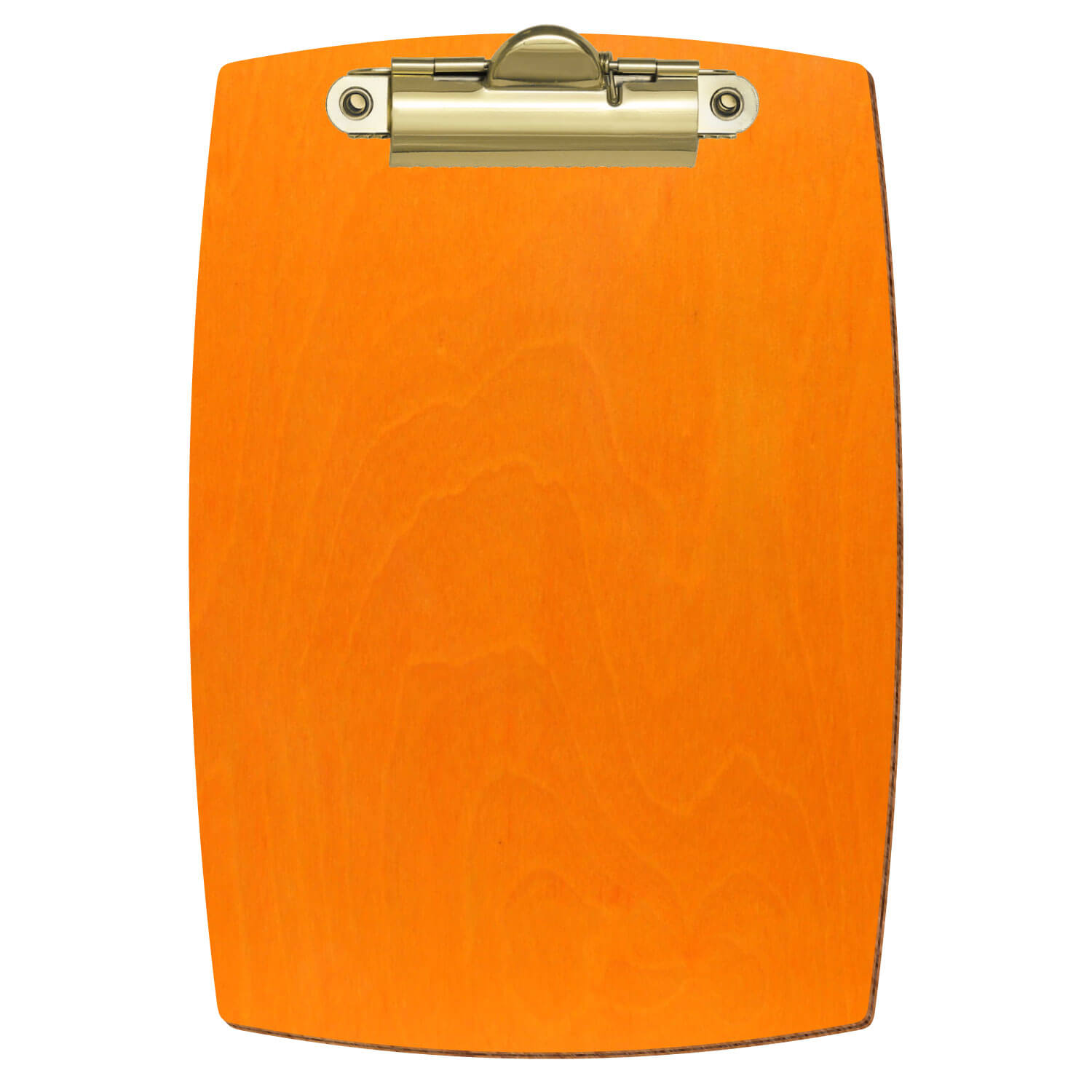 Klemmbrett konvex Orange A6 hochkant Zahnklemme gold