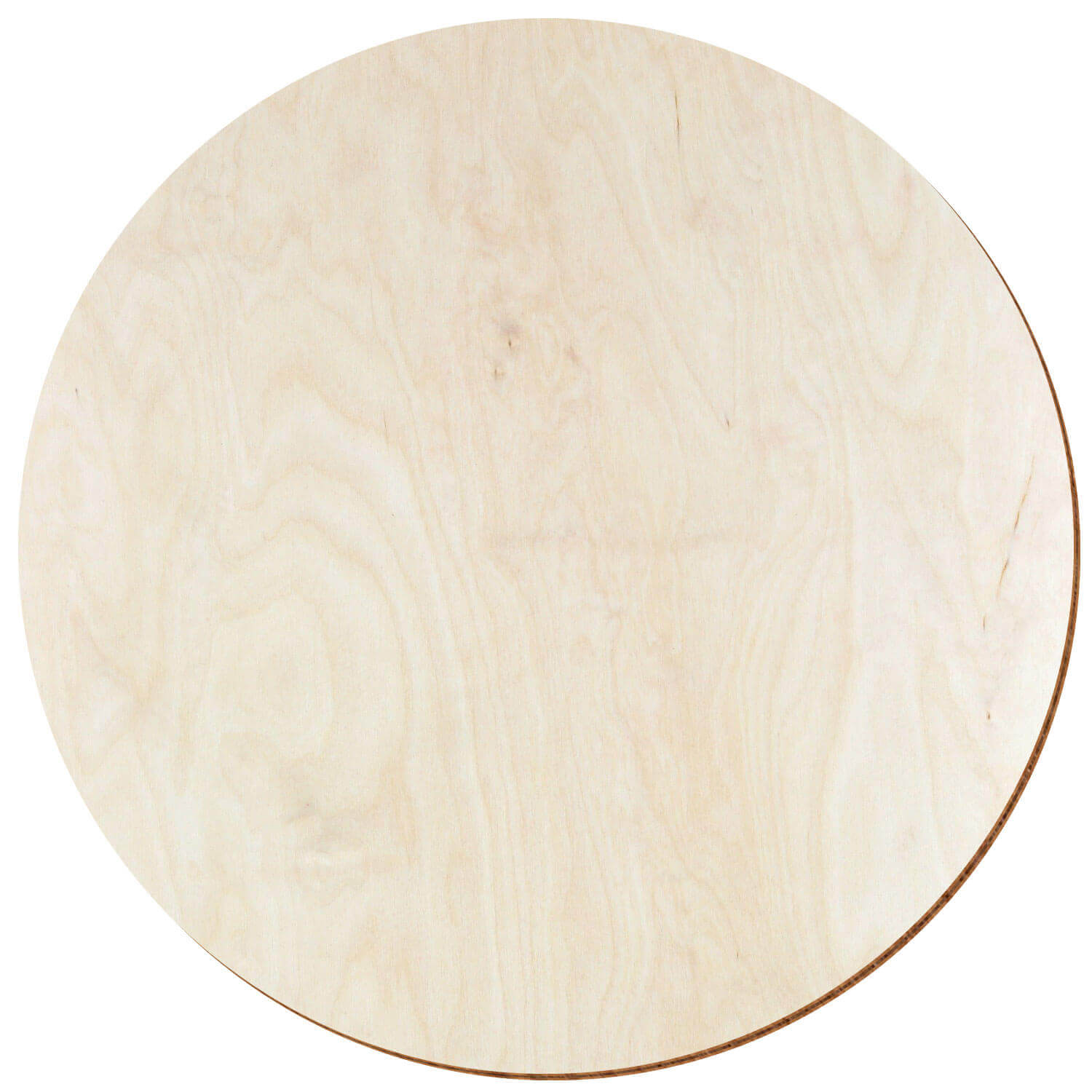 Holzscheibe beidseitig lackiert in der Farbe Natur