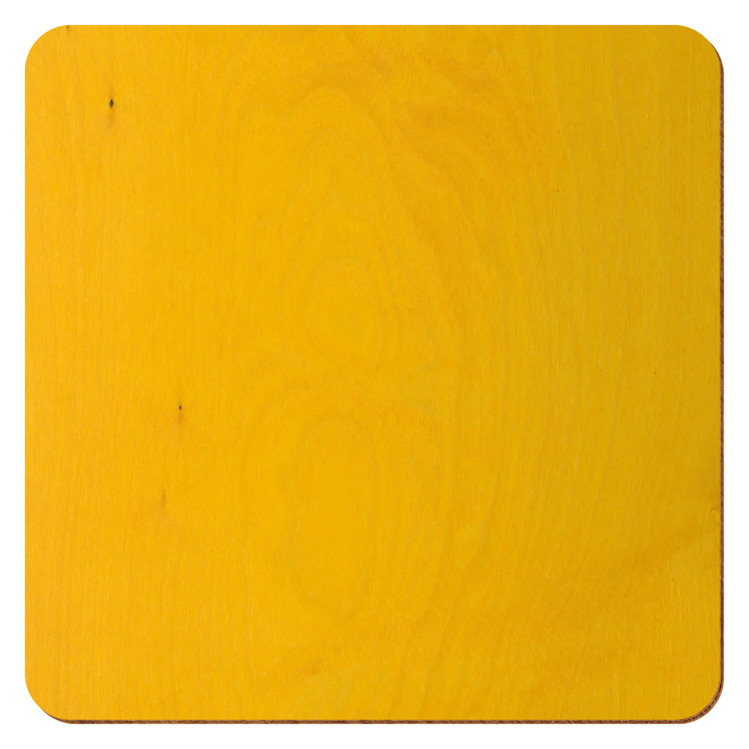 Großansicht Holzquadrat in der Farbe Gelb
