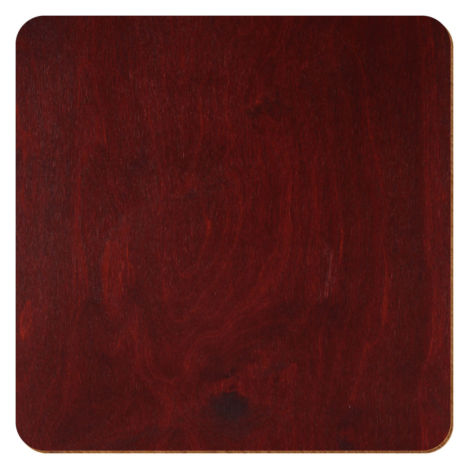 Großansicht Holzquadrat in der Farbe Mahagoni