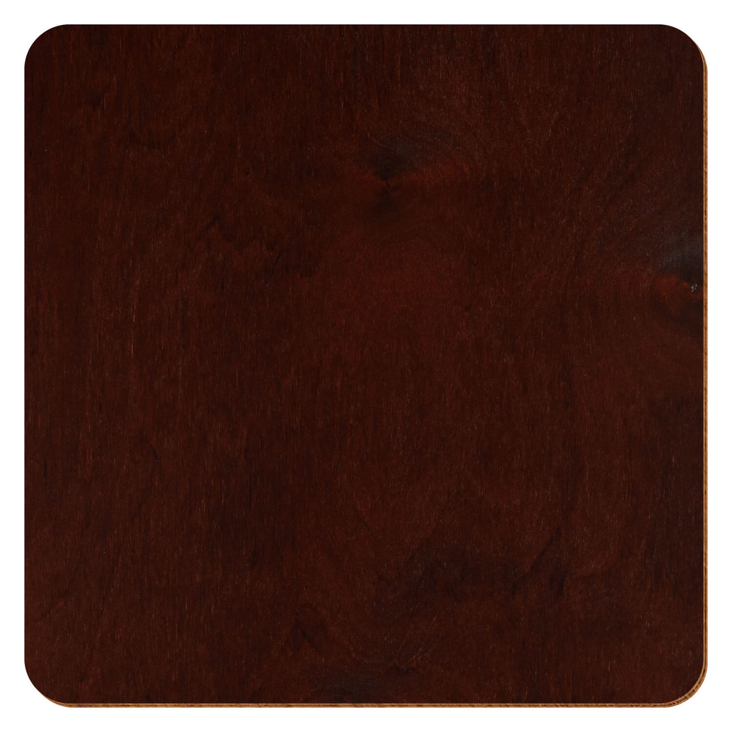 Großansicht Holzquadrat in der Farbe Nussbaum dunkel