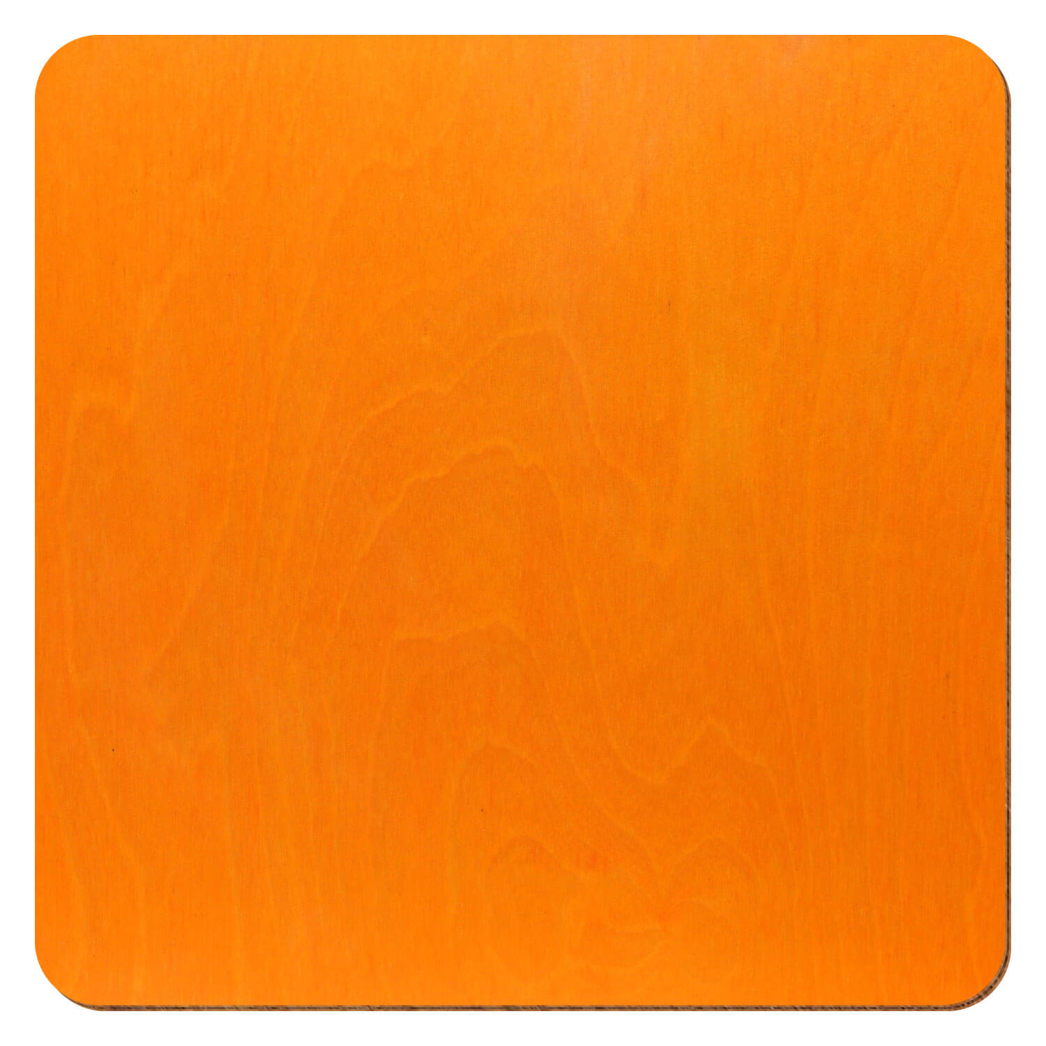 Großansicht Holzquadrat in der Farbe Orange