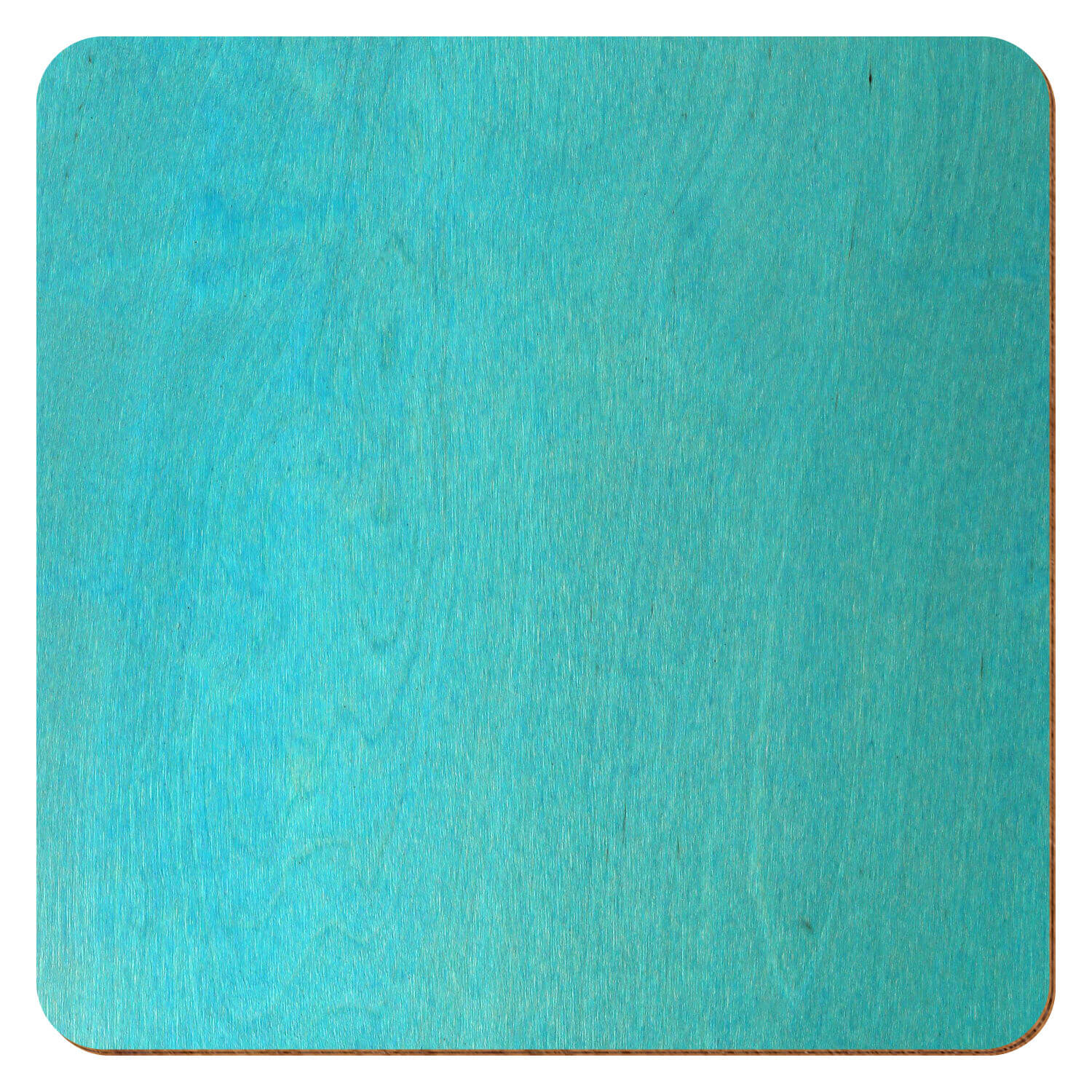 Großansicht Holzquadrat in der Farbe Türkis