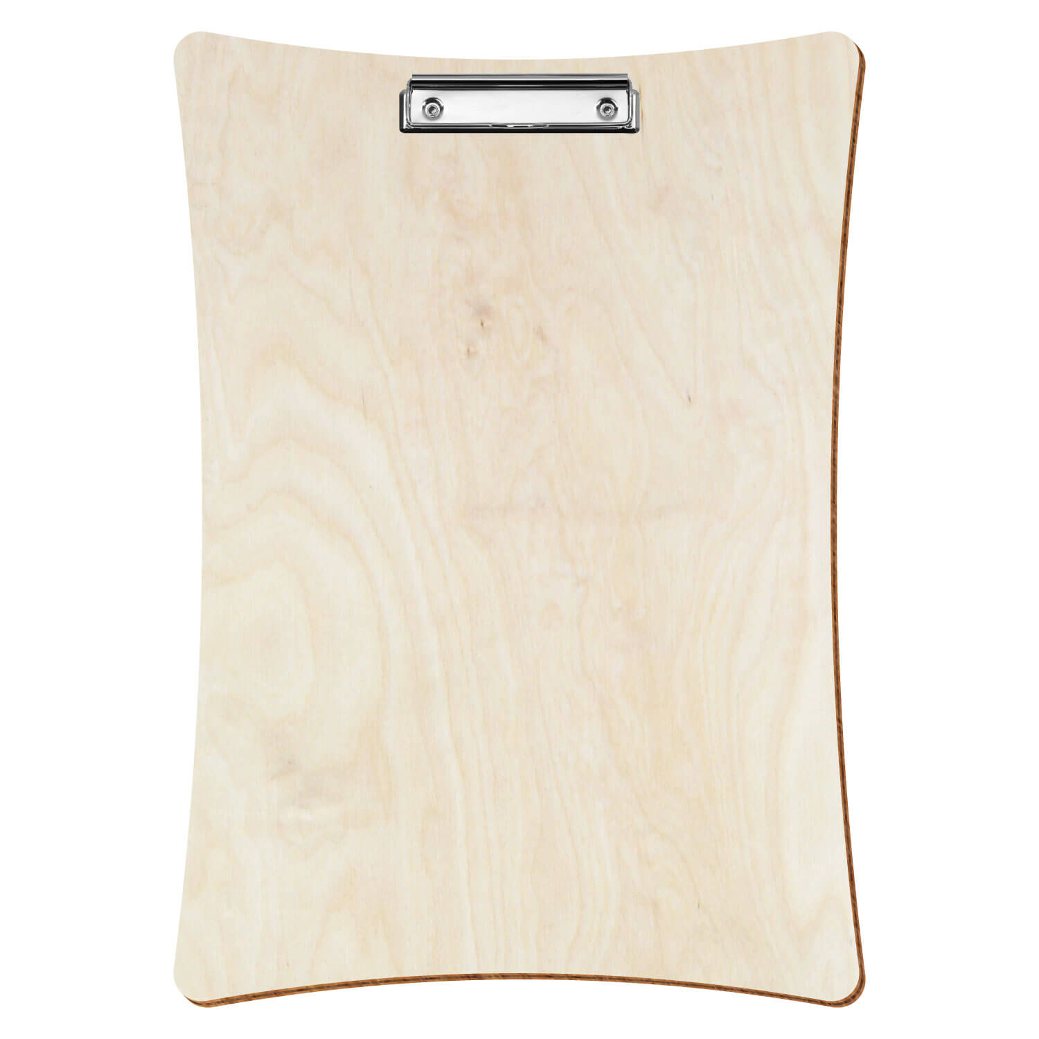 Bütic Holz-Klemmbrett konkav -naturfarben- A3 hochkant mit silberner Bügelklemme