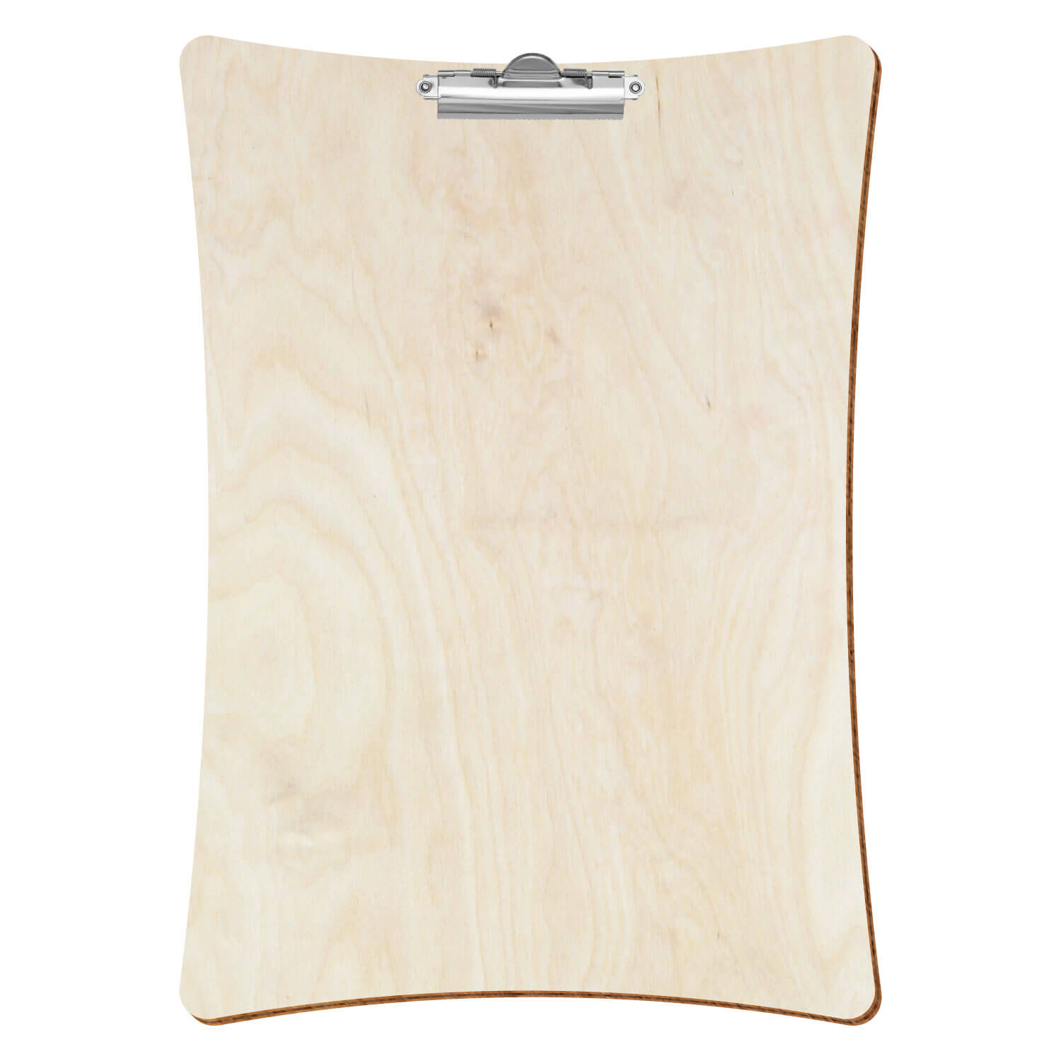 Bütic Holz-Klemmbrett konkav -naturfarben- A3 hochkant mit silberner Zahnklemme