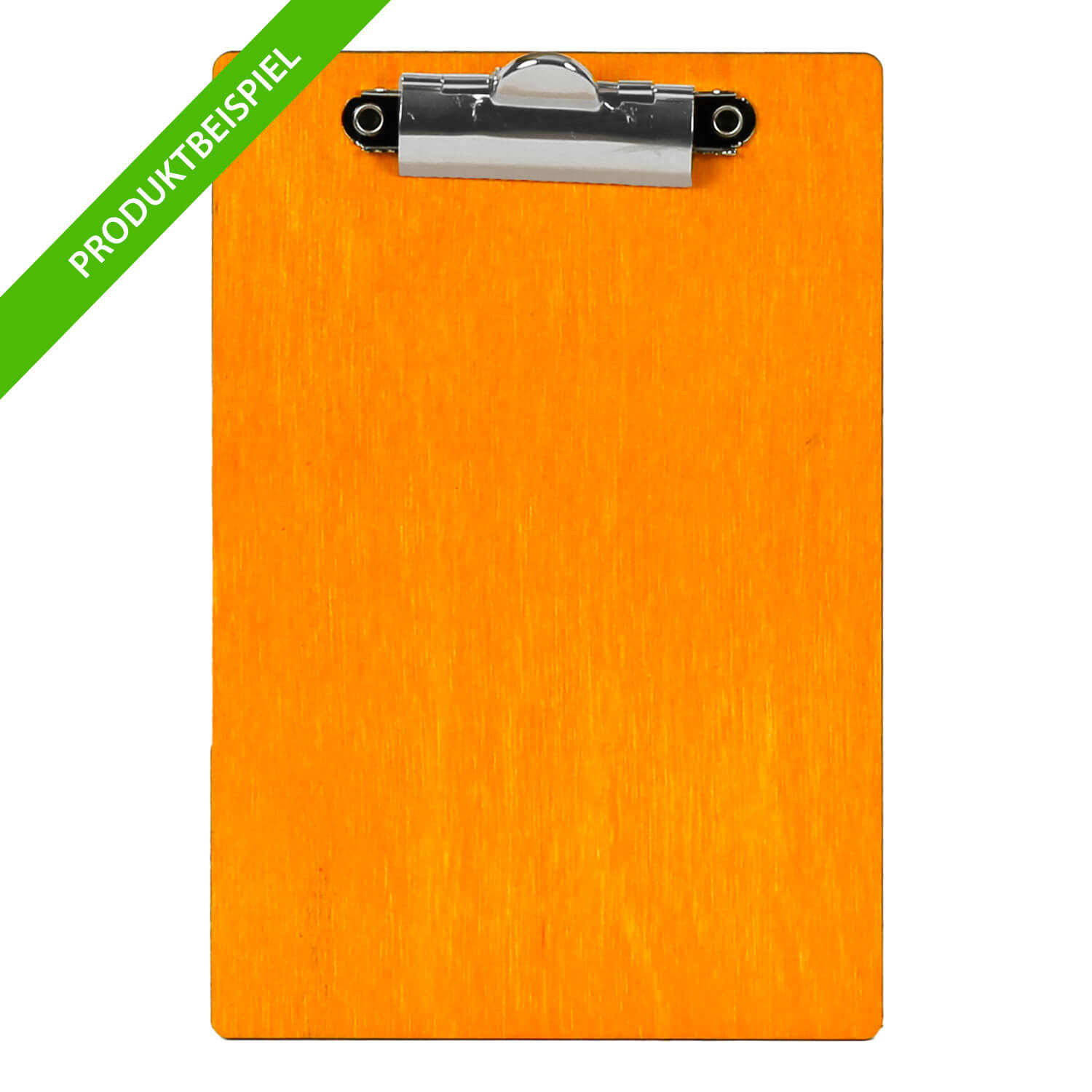 Bütic Klemmbrett im A6 Hochformat Produktbeispiel in der Farbe Orange