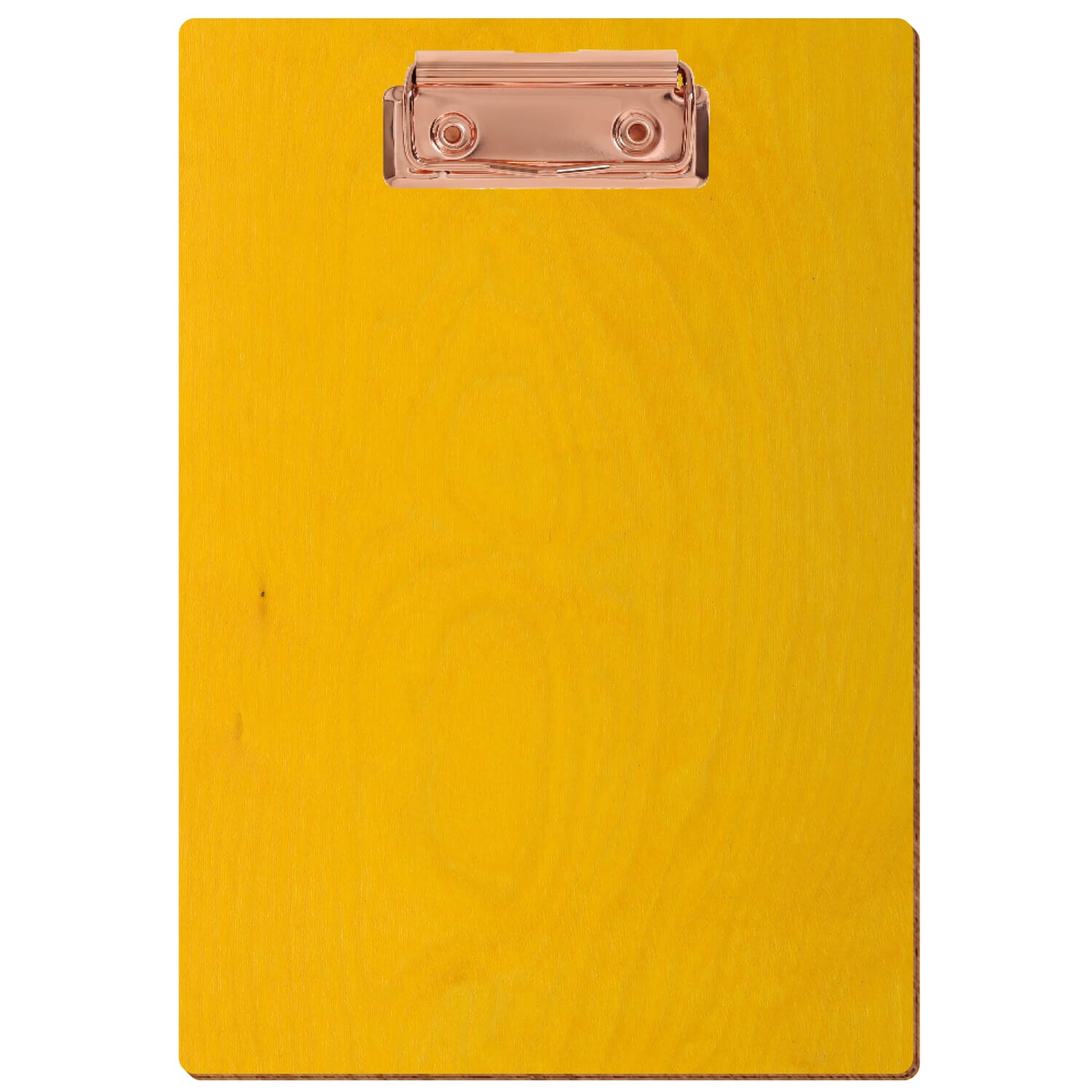 Klemmbrett Standardform Gelb A5 hochkant Bügelklemme roségold