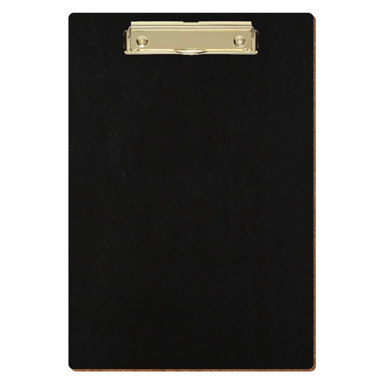 Klemmbrett Standardform Schwarz A4 hochkant Bügelklemme gold