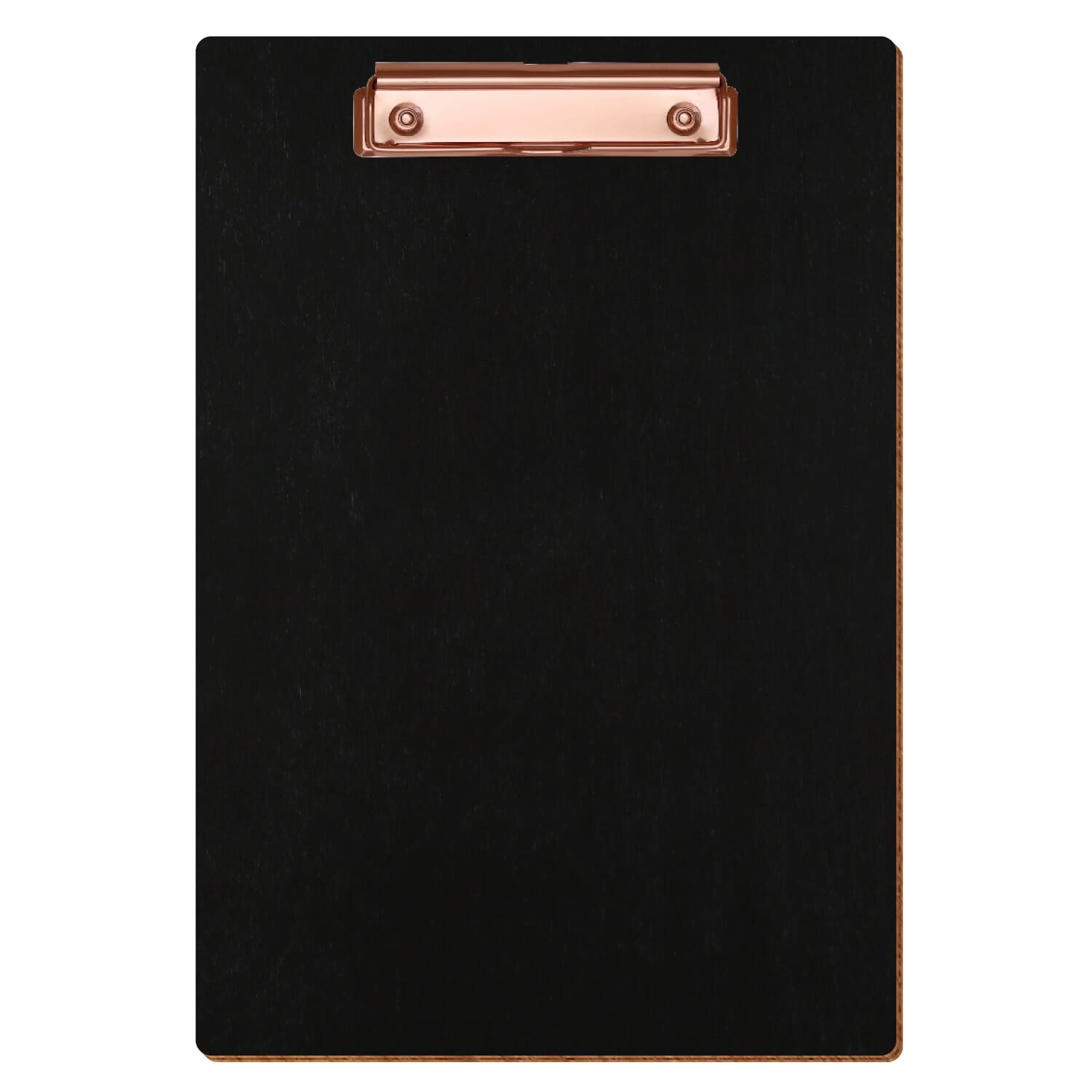 Klemmbrett Standardform Schwarz A4 hochkant Bügelklemme roségold
